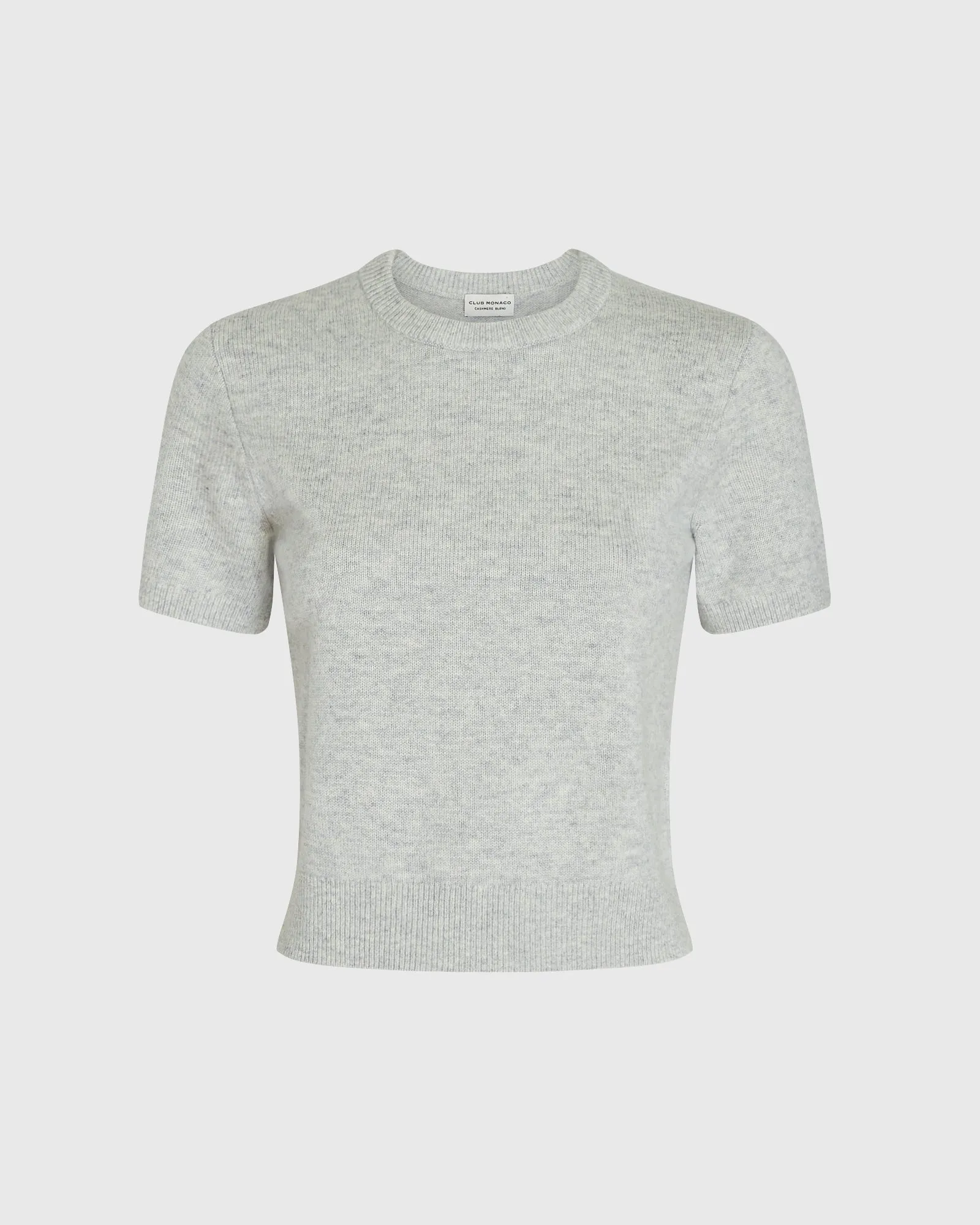 Cashmere Blend Shrunken Crew Neck Sweater sold by Club Monaco product image thumbnail 5