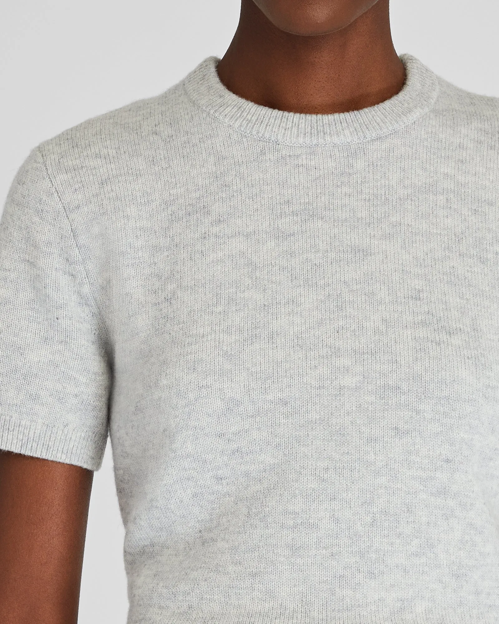Cashmere Blend Shrunken Crew Neck Sweater sold by Club Monaco product image thumbnail 2