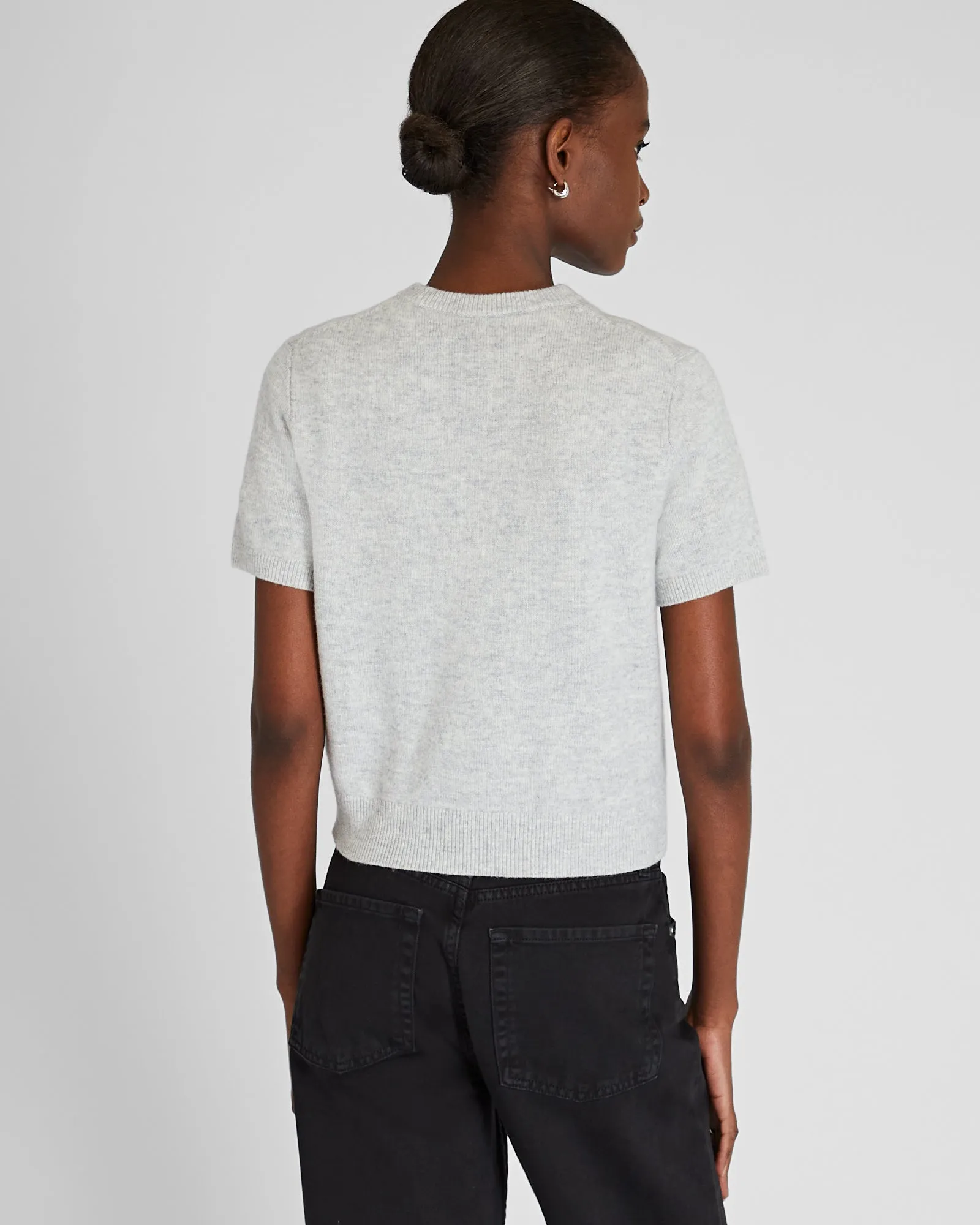 Cashmere Blend Shrunken Crew Neck Sweater sold by Club Monaco product image thumbnail 3