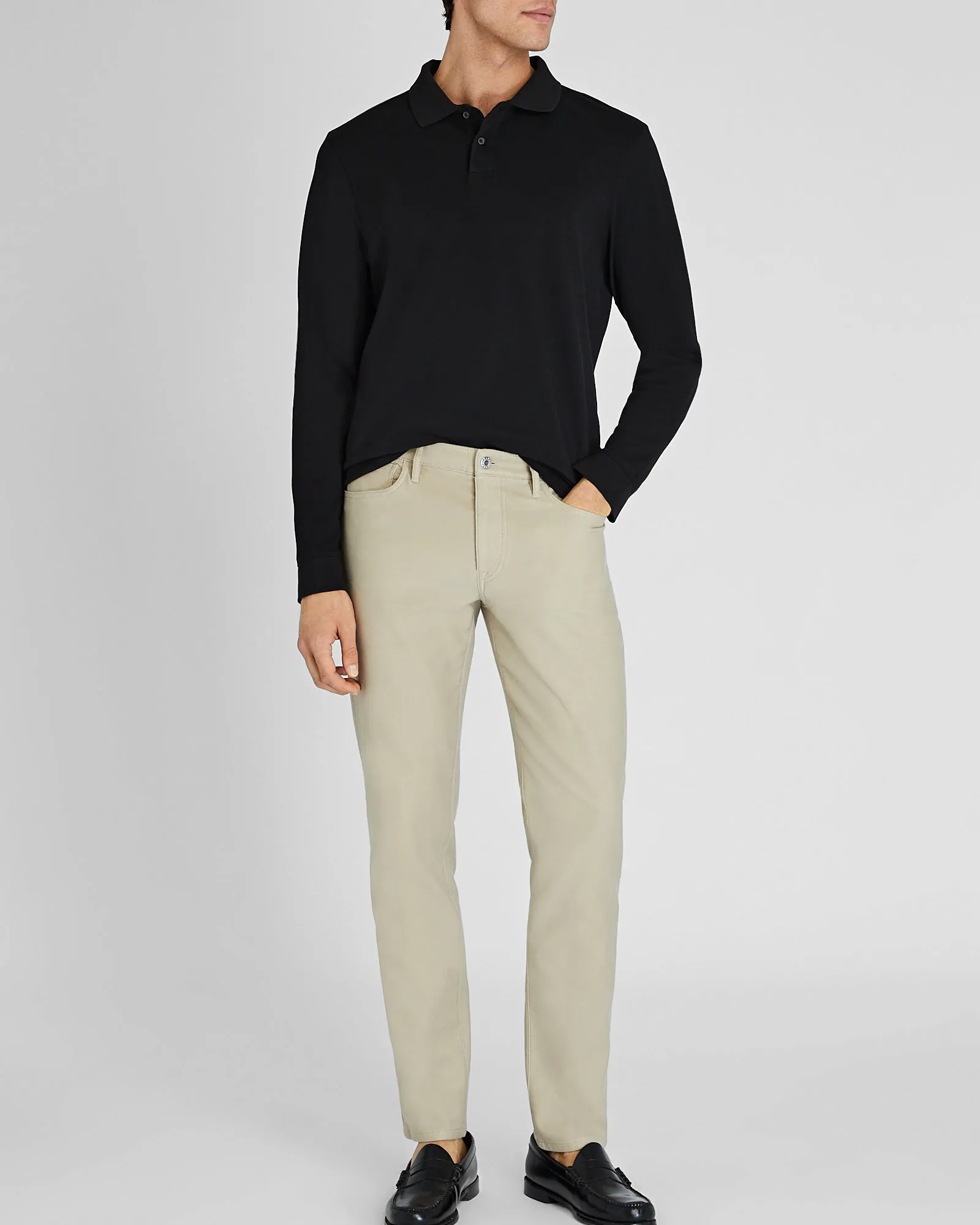 Long Sleeve Clean Pique Polo sold by Club Monaco product image thumbnail 4