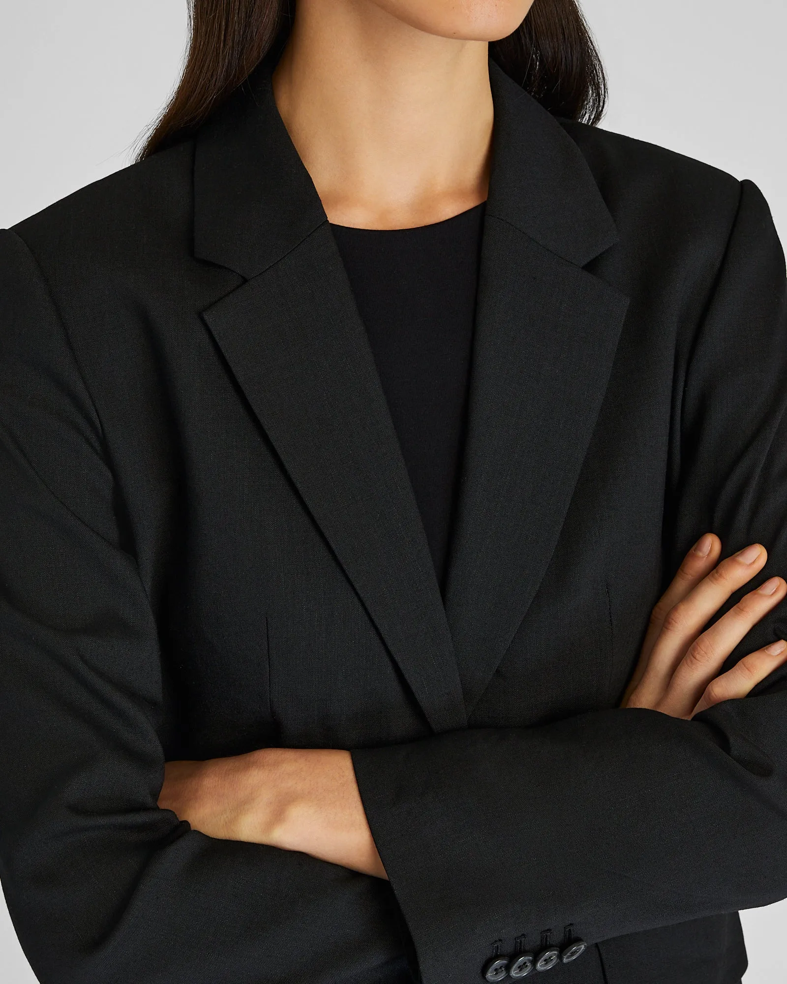 Relaxed Single-Breasted Linen Blazer sold by Club Monaco product image thumbnail 2