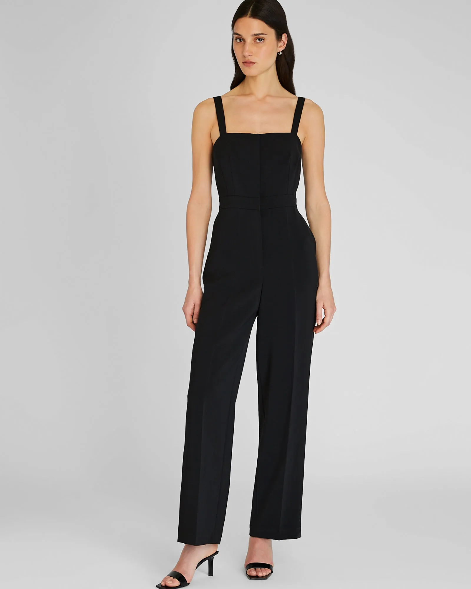 Darted Crepe Jumpsuit sold by Club Monaco