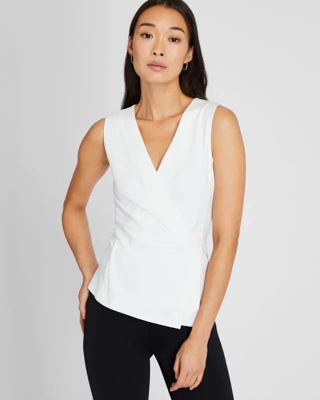 Sleeveless Knit Wrap Top sold by Club Monaco