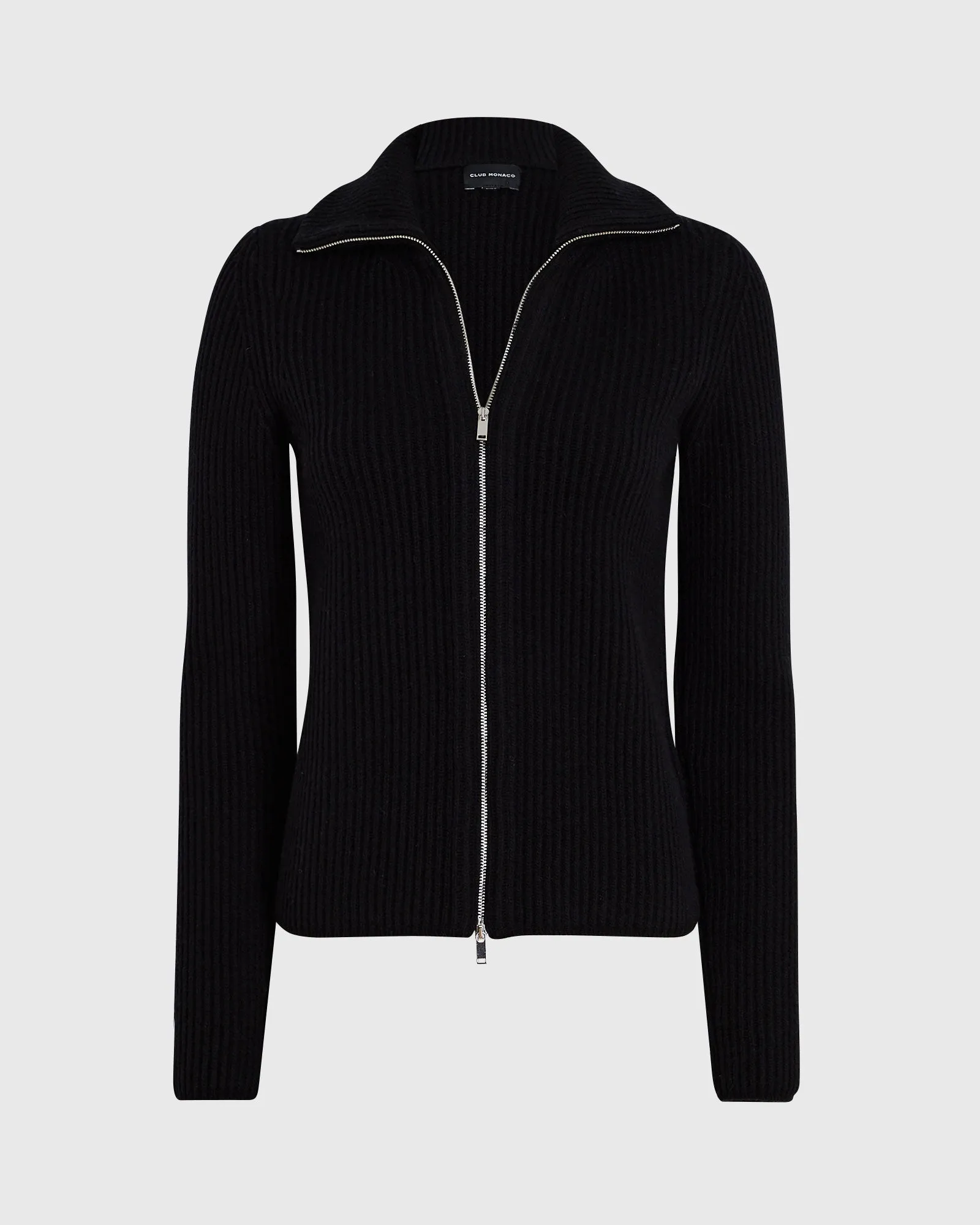 Slim Rib Full-Zip Sweater sold by Club Monaco product image thumbnail 5