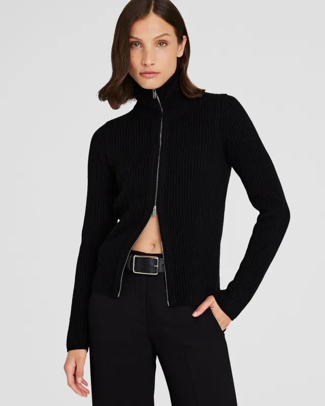 Slim Rib Full-Zip Sweater sold by Club Monaco