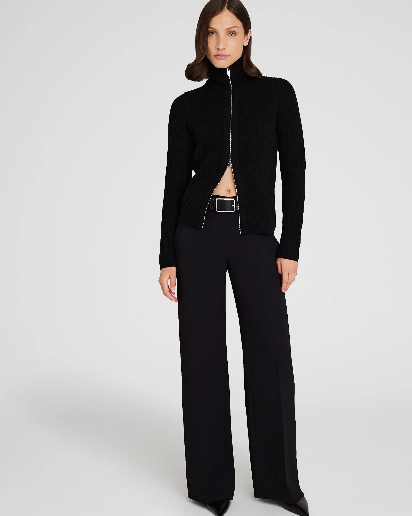 Slim Rib Full-Zip Sweater sold by Club Monaco product image thumbnail 2