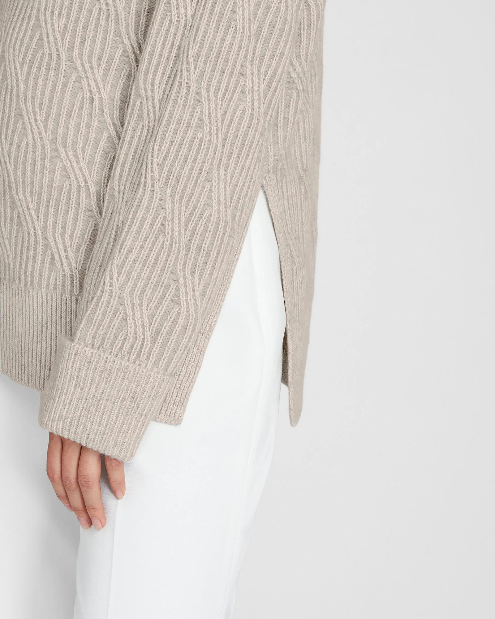 Cashmere-Silk Cable Turtleneck sold by Club Monaco product image thumbnail 3