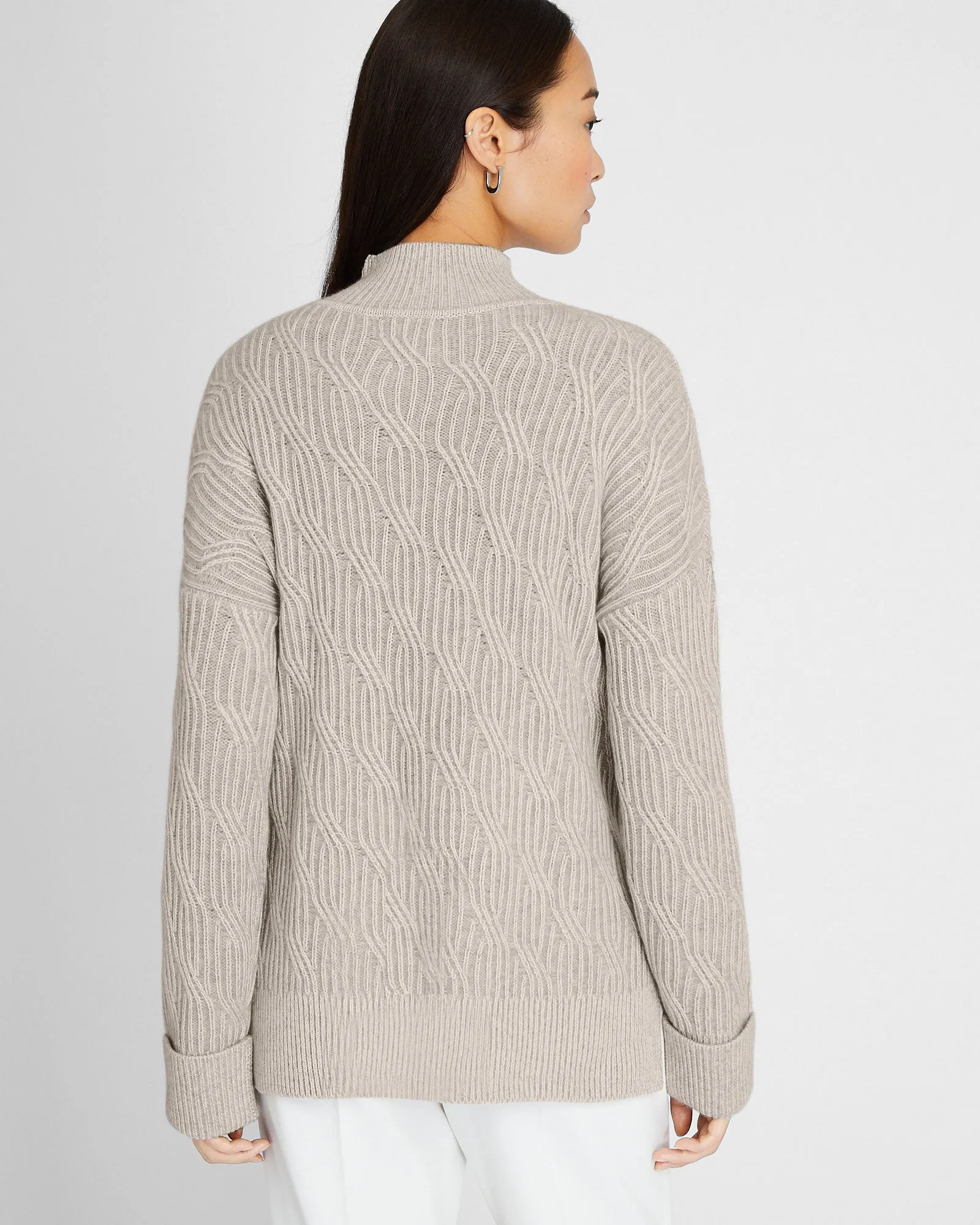Cashmere-Silk Cable Turtleneck sold by Club Monaco product image thumbnail 2