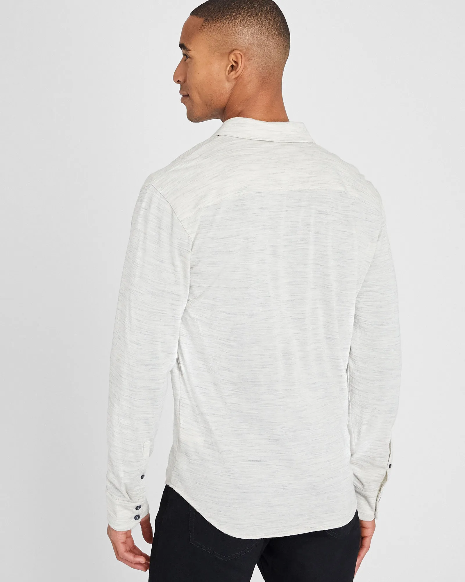 Long-Sleeve Wool Knit Shirt sold by Club Monaco product image thumbnail 3