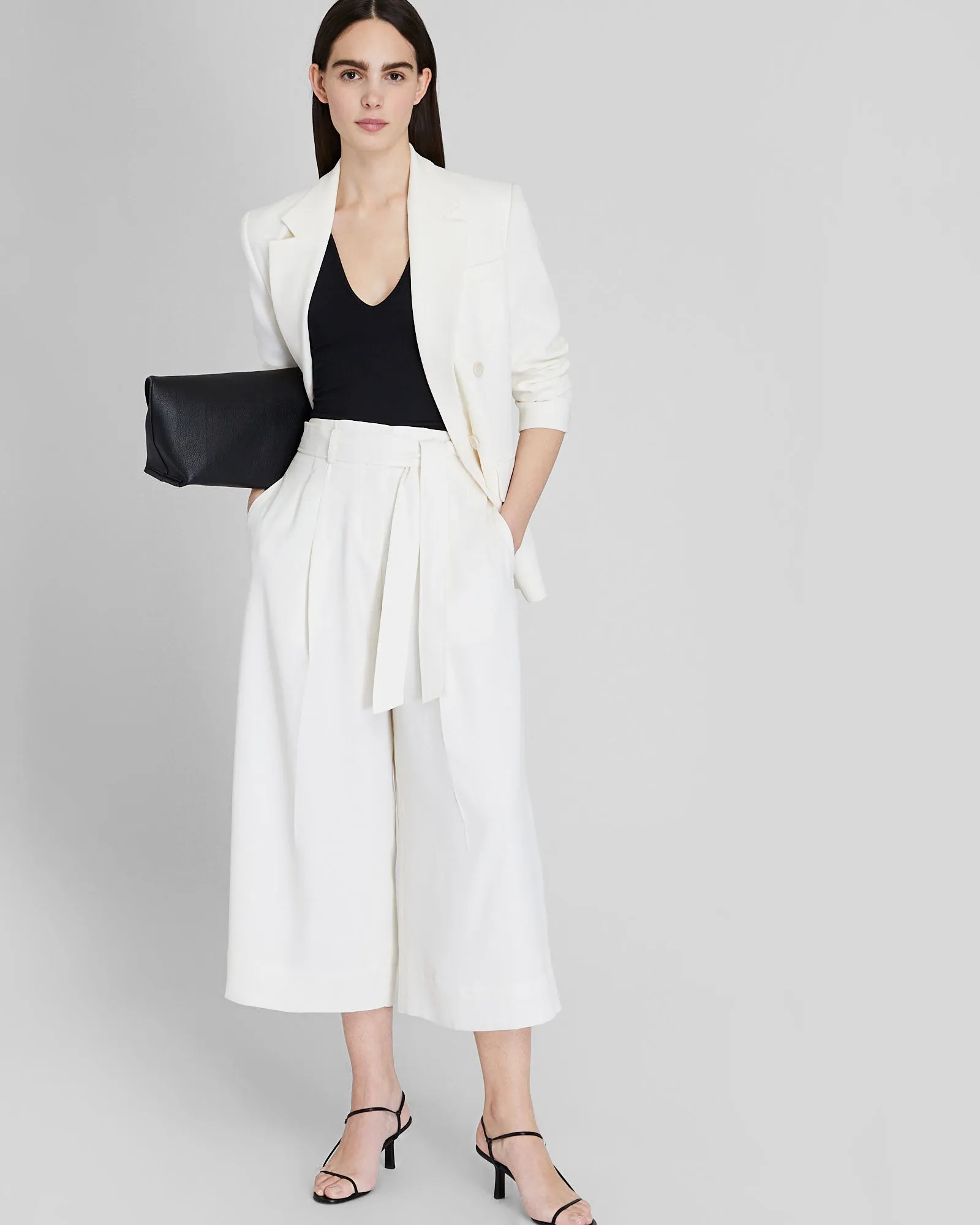 Crepe Tie Waist Culotte sold by Club Monaco