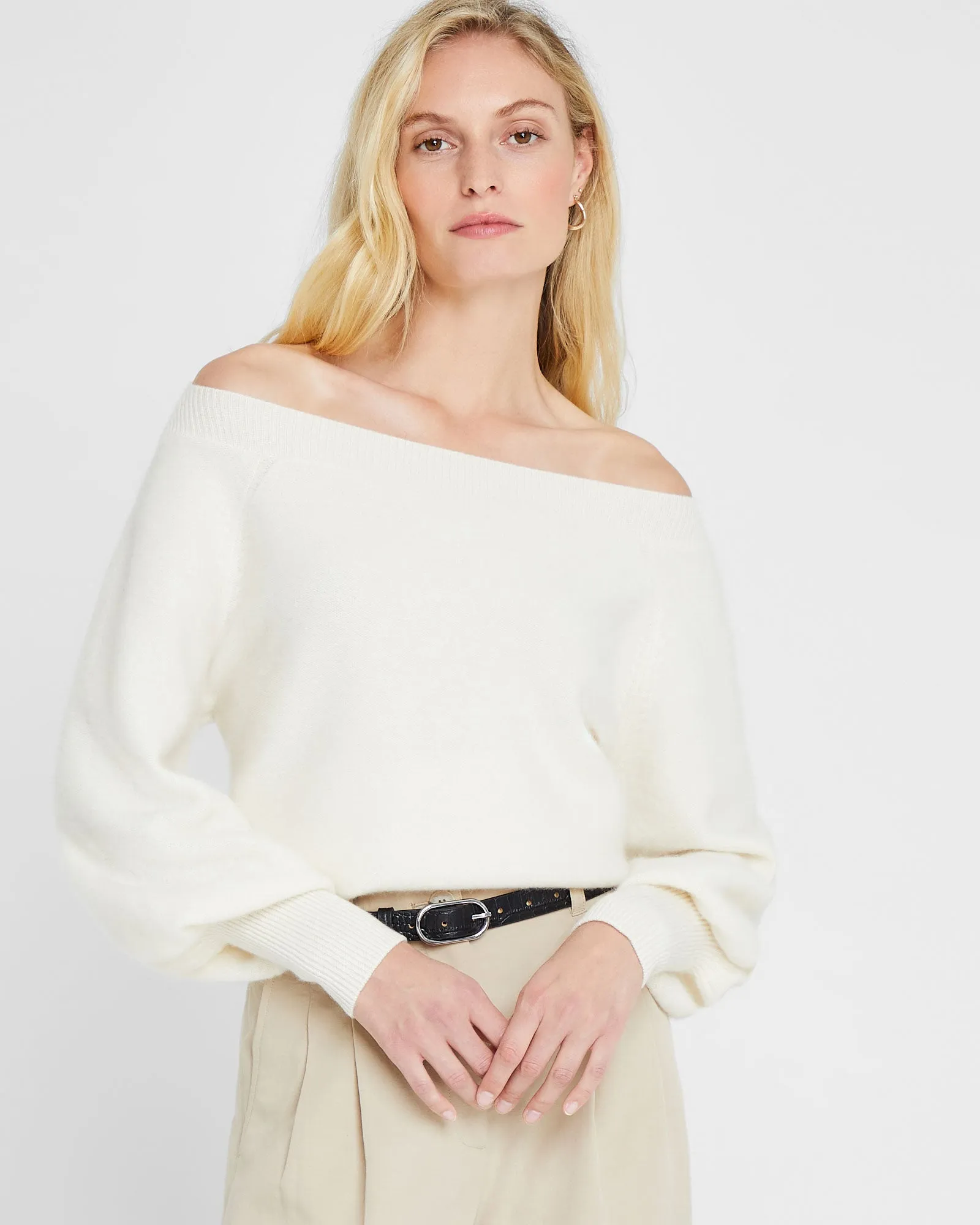 Off-The-Shoulder Cashmere Sweater sold by Club Monaco