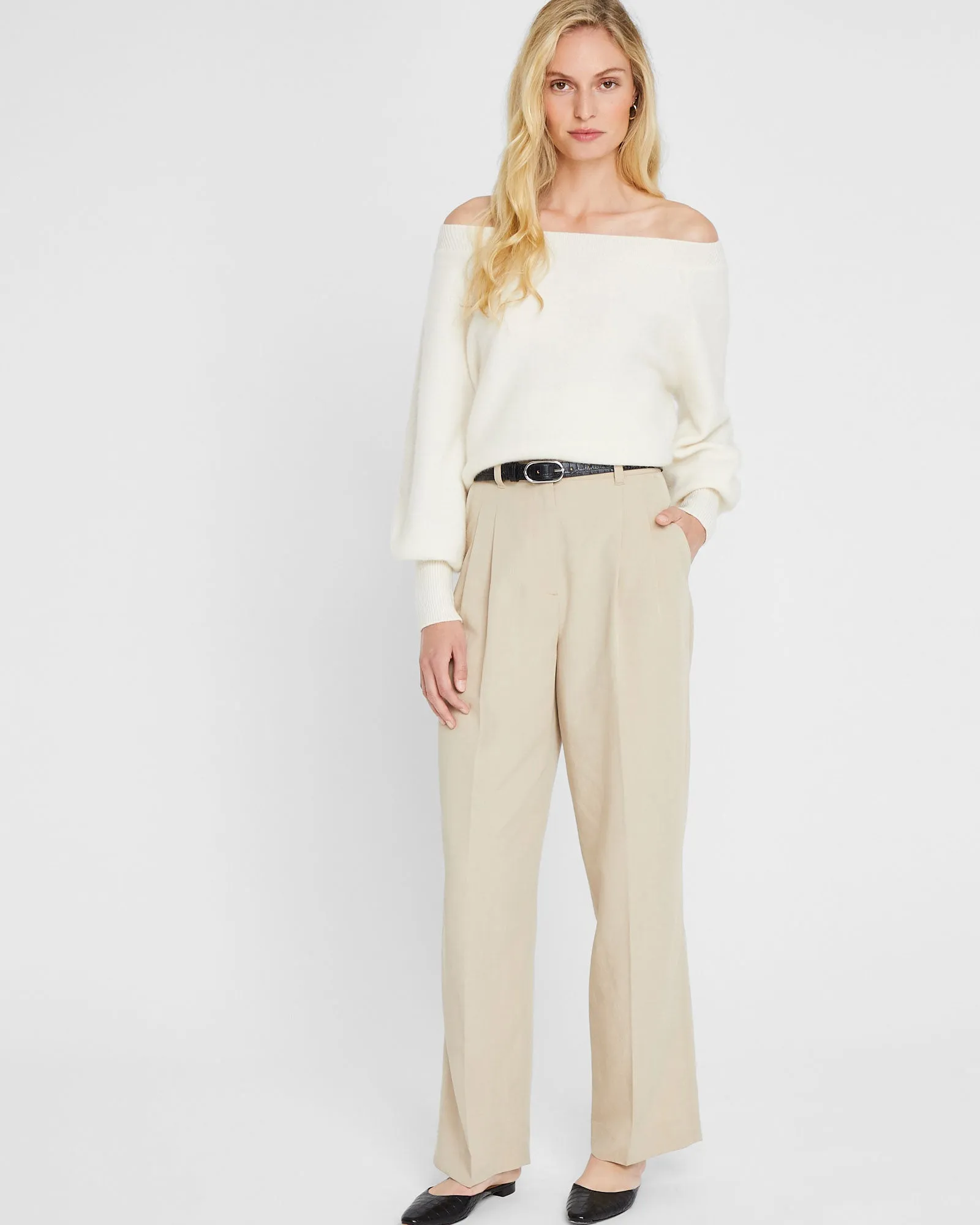 Off-The-Shoulder Cashmere Sweater sold by Club Monaco product image thumbnail 4
