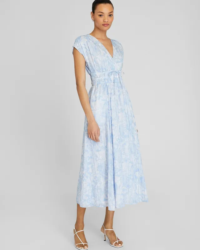 Floral Tie Front Midi Dress sold by Club Monaco