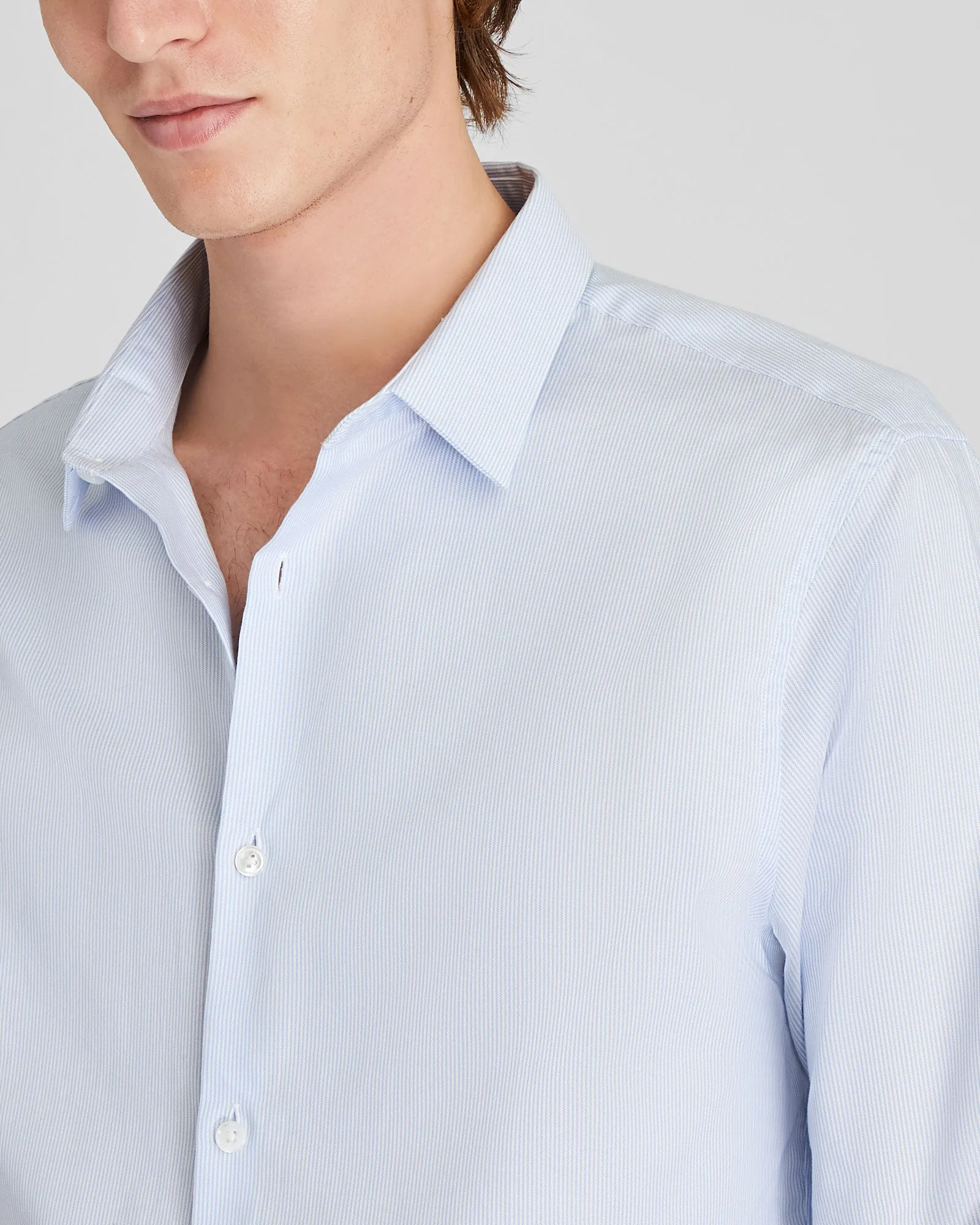Albini Egyptian Cotton Stripe Dress Shirt sold by Club Monaco product image thumbnail 4