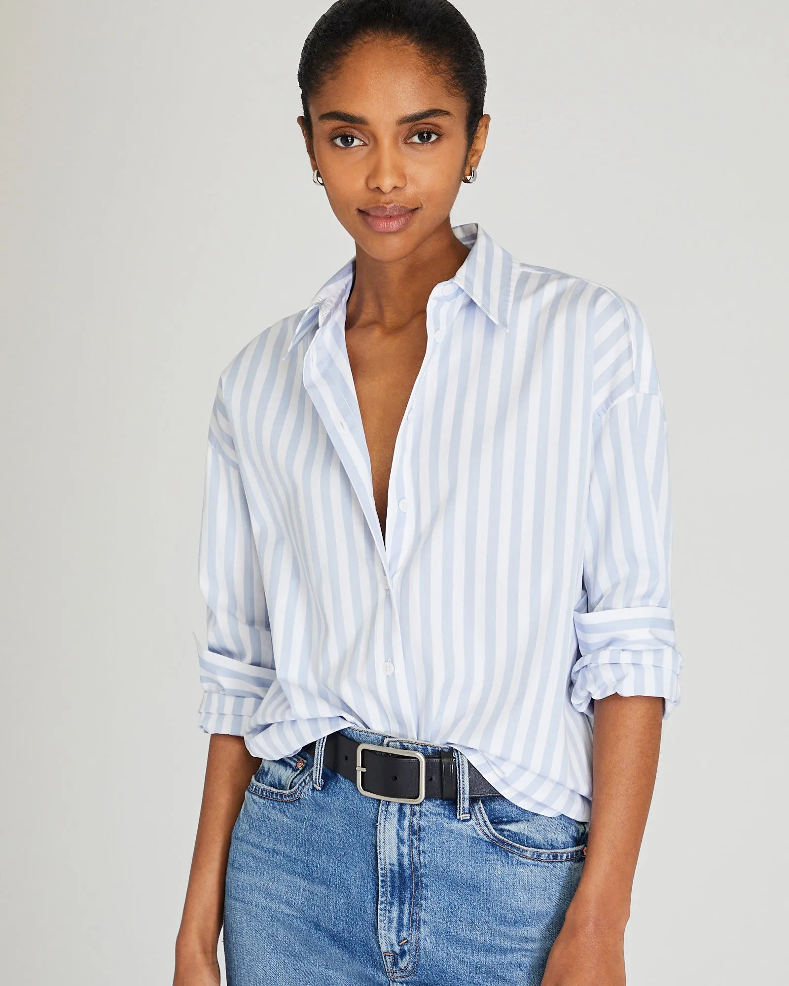 Stripe Classic Button-Down Shirt sold by Club Monaco