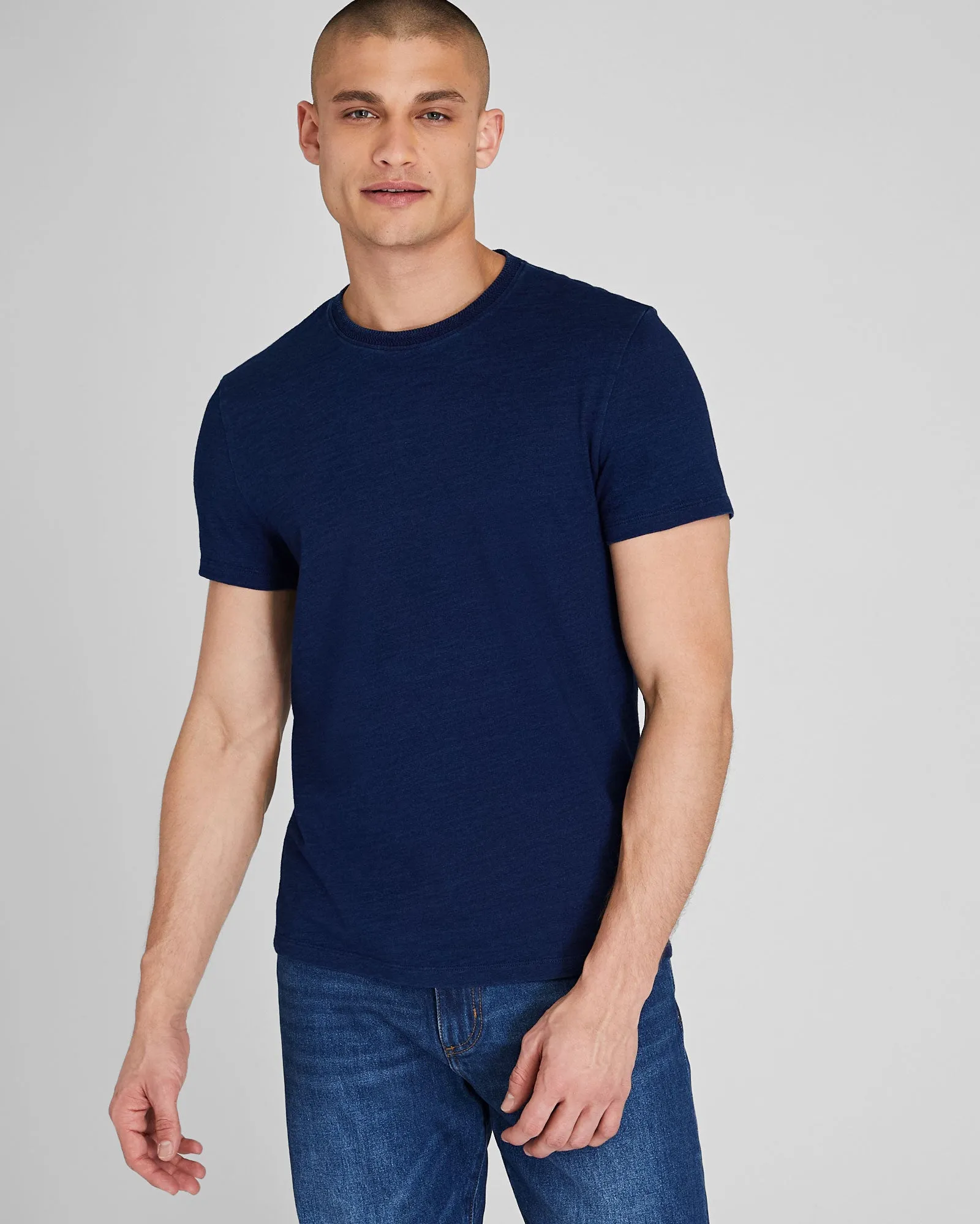 Short Sleeve Indigo Tee sold by Club Monaco