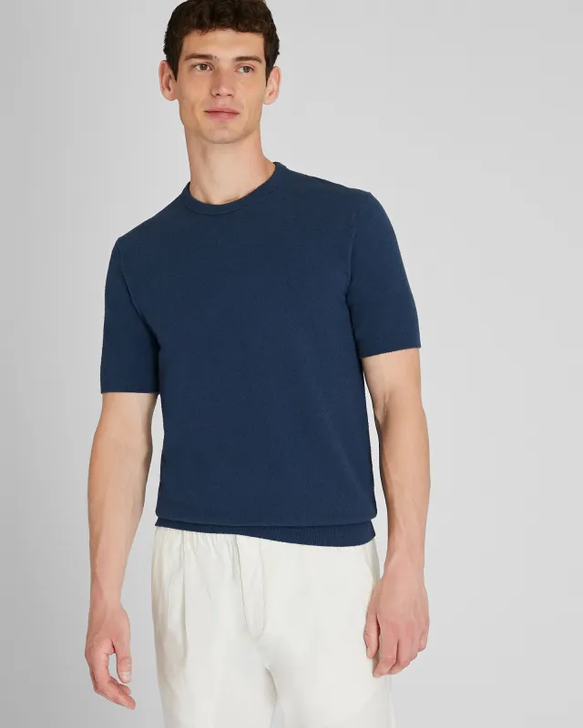Short Sleeve Micro Bouclé Crew sold by Club Monaco