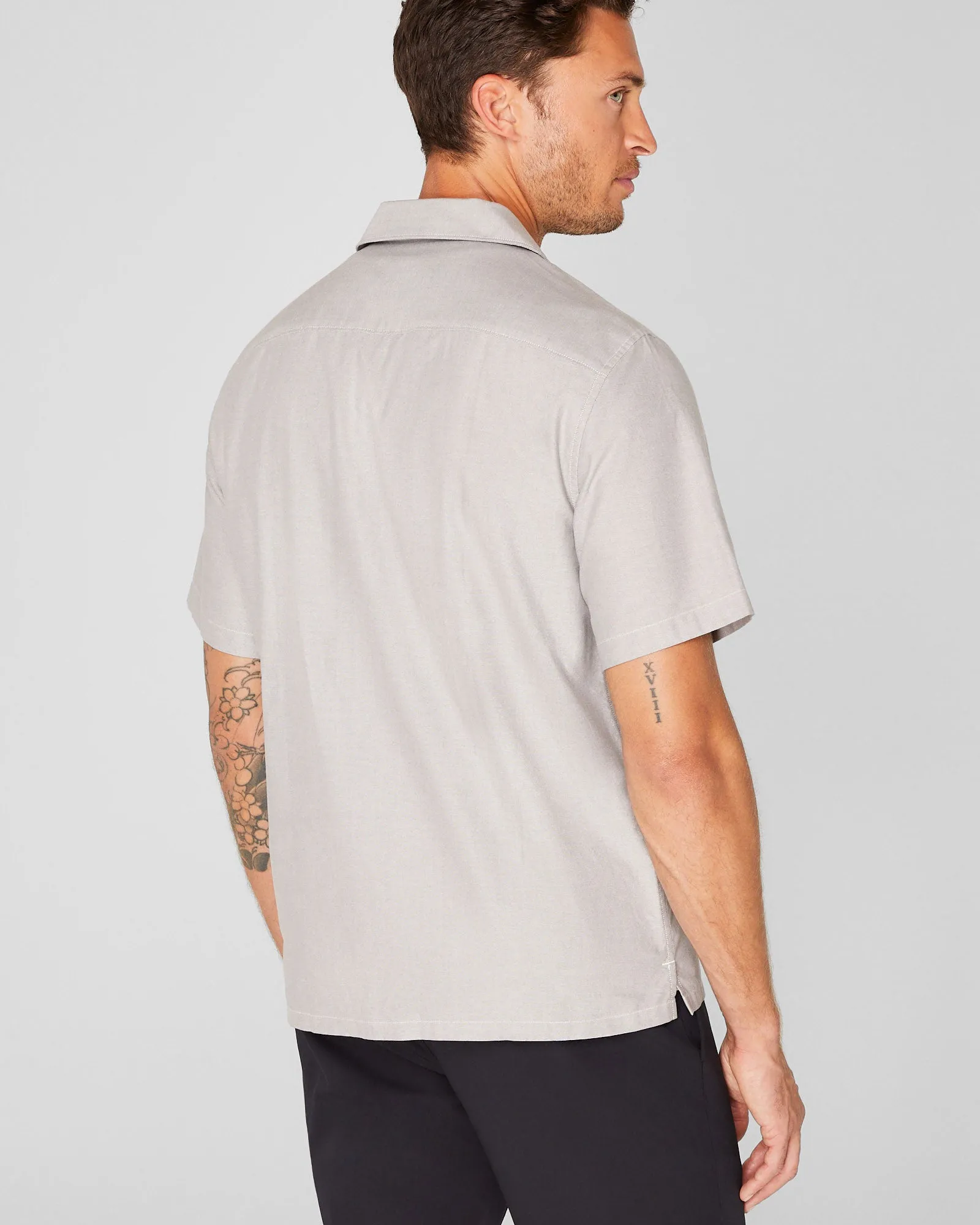 Short Sleeve Camp Collar Oxford Shirt sold by Club Monaco product image thumbnail 2