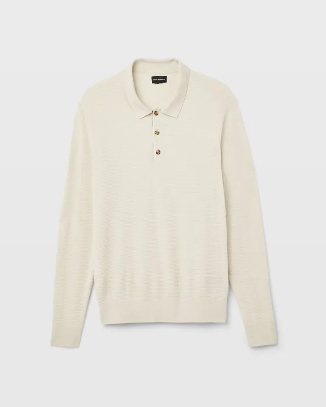 Texture Stretch Wool Polo Sweater sold by Club Monaco