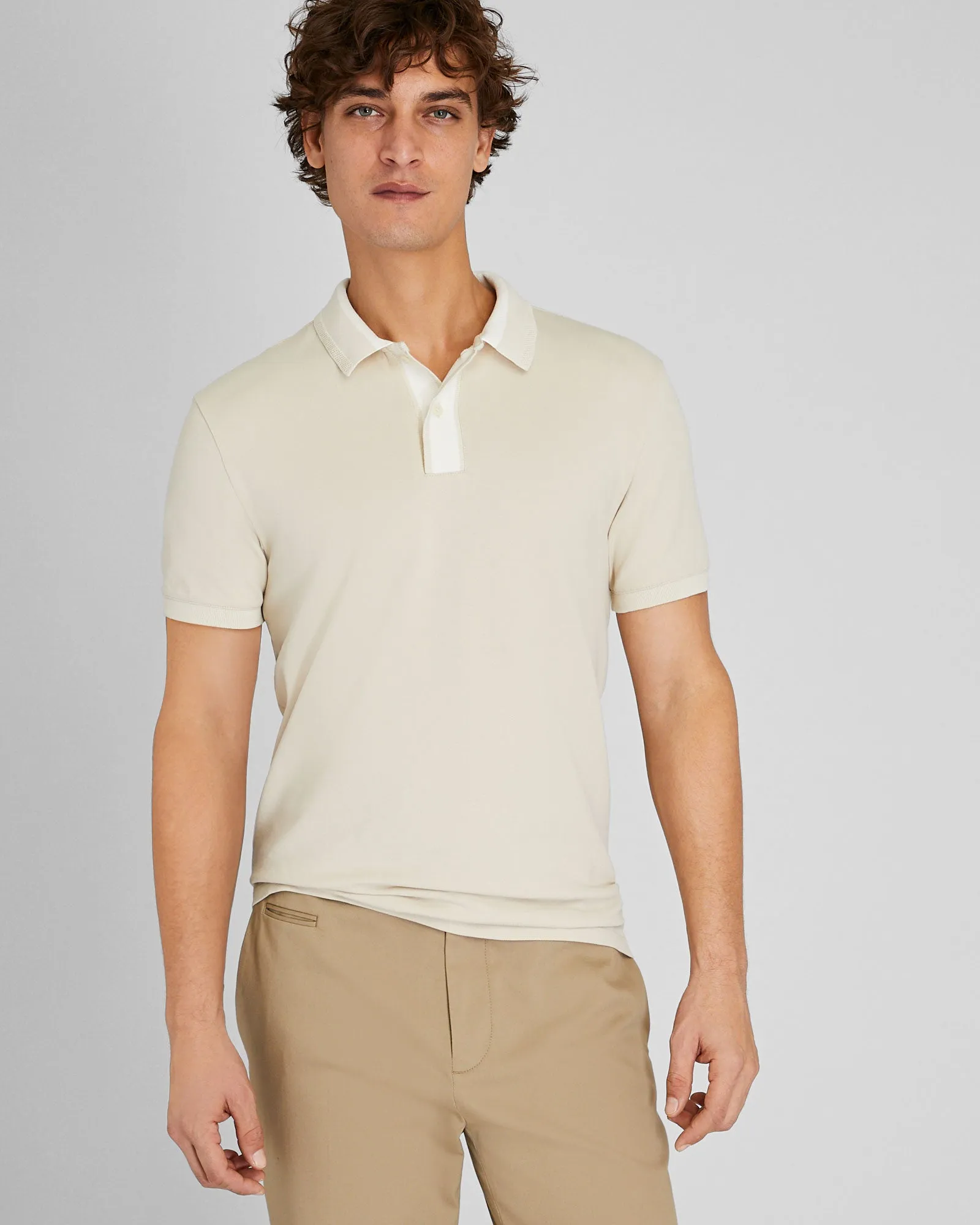 Blocked Collar Polo sold by Club Monaco