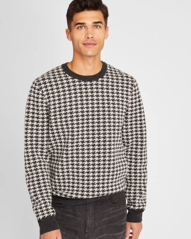 Wool Houndstooth Crewneck sold by Club Monaco