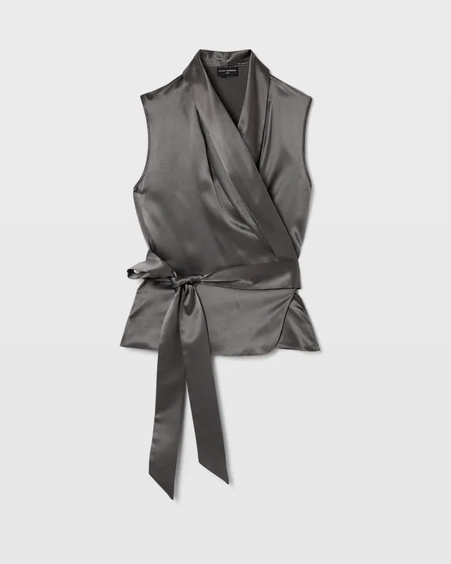 Silk Charmeuse Draped Top sold by Club Monaco