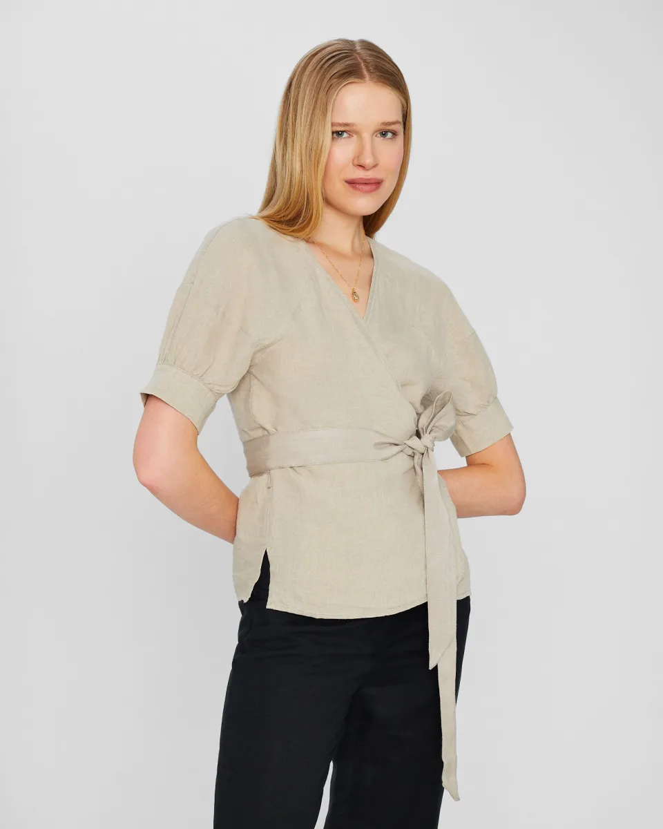 Linen Wrap Top sold by Club Monaco