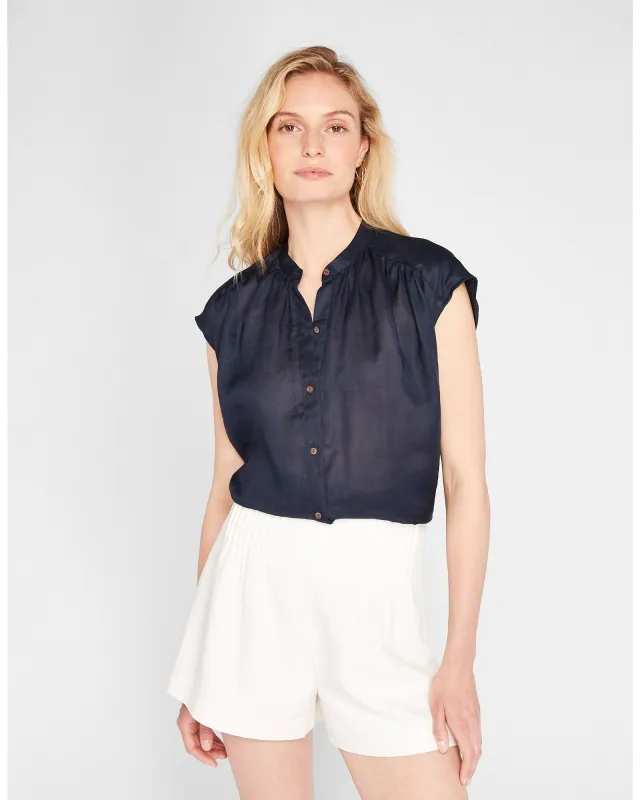 Ramie Sleeveless Shirt sold by Club Monaco