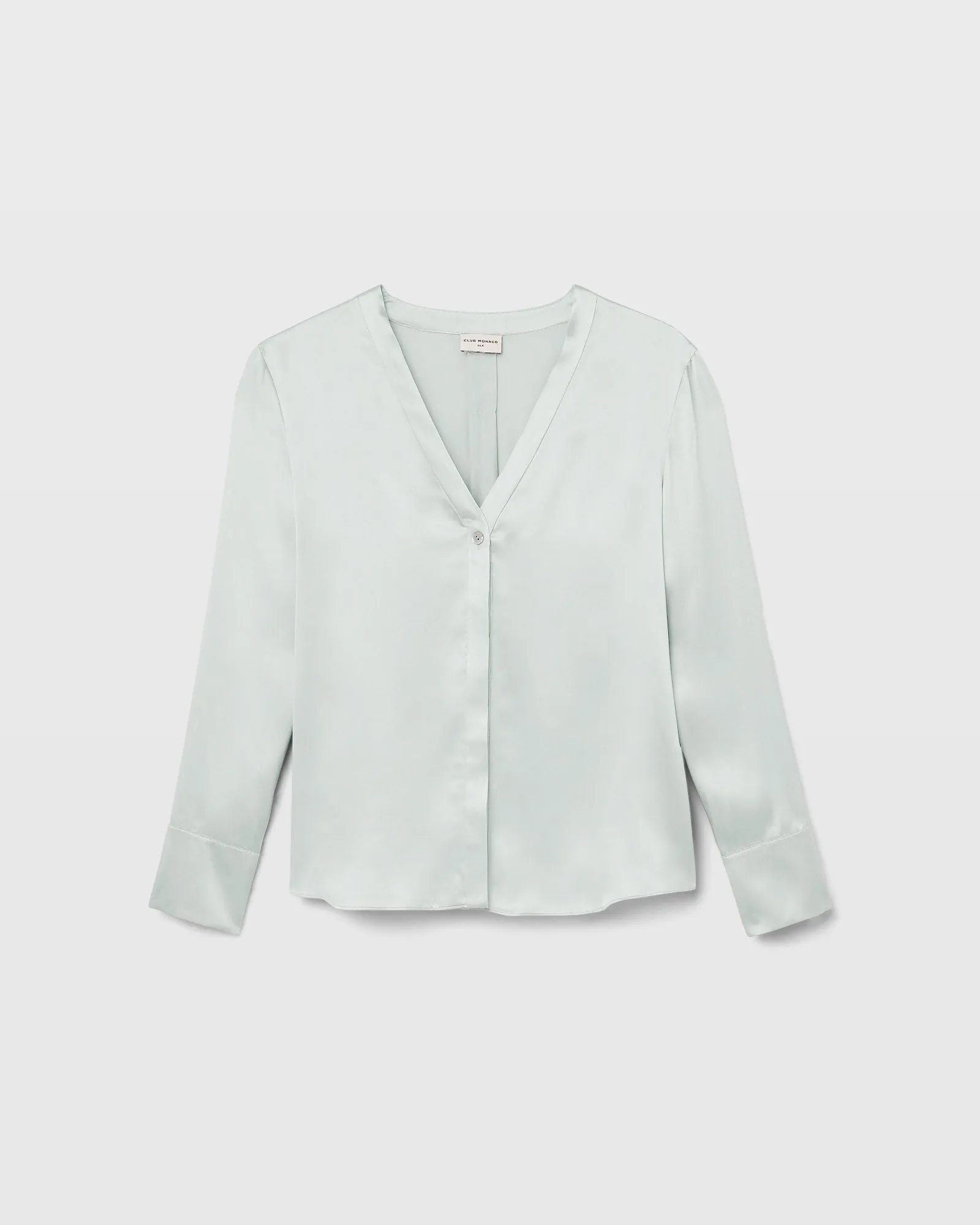 Silk Charmeuse V-Neck Blouse sold by Club Monaco product image thumbnail 5