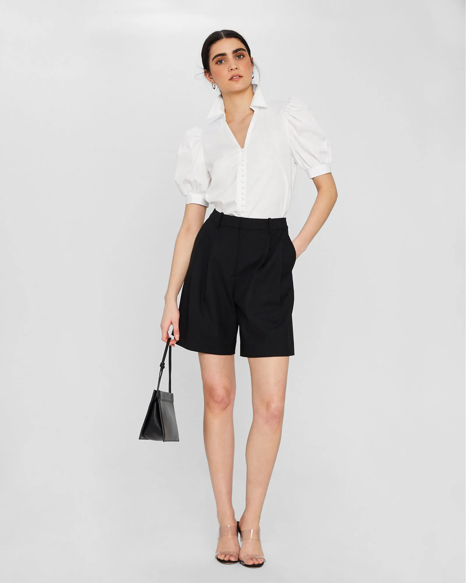 Button Front Puff Sleeve Shirt sold by Club Monaco product image thumbnail 4
