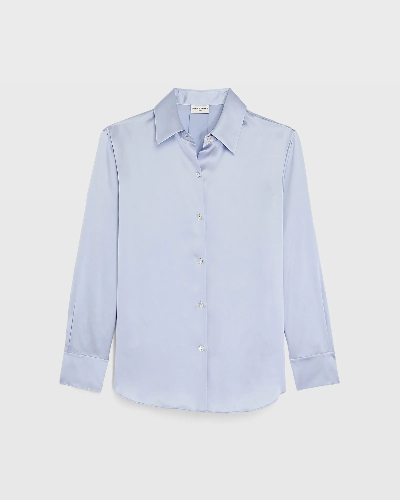 Silk Charmeuse Button-Down Shirt sold by Club Monaco product image thumbnail 5