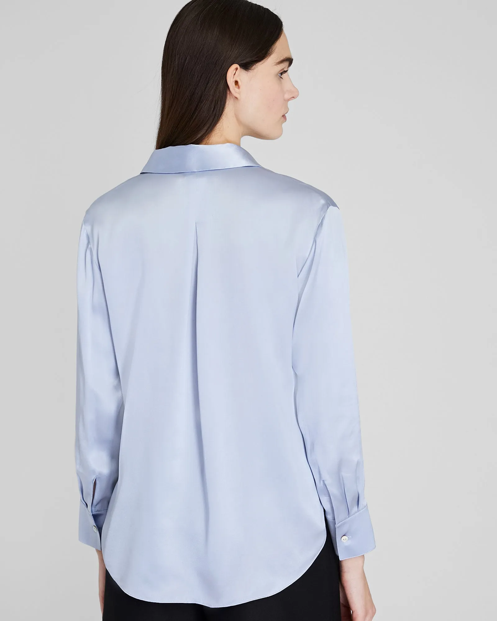Silk Charmeuse Button-Down Shirt sold by Club Monaco product image thumbnail 3