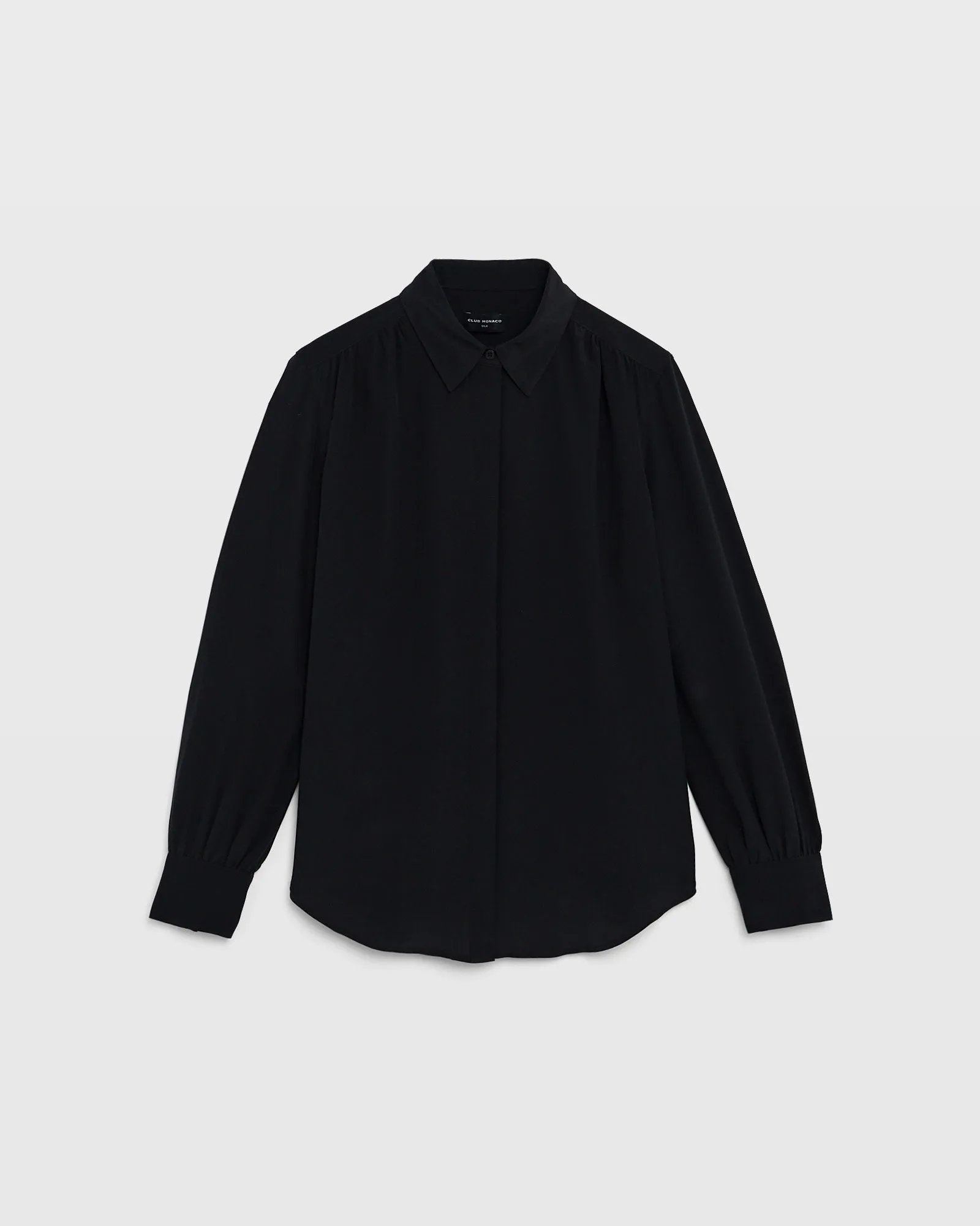 Shirred Shoulder Silk Shirt sold by Club Monaco product image thumbnail 5