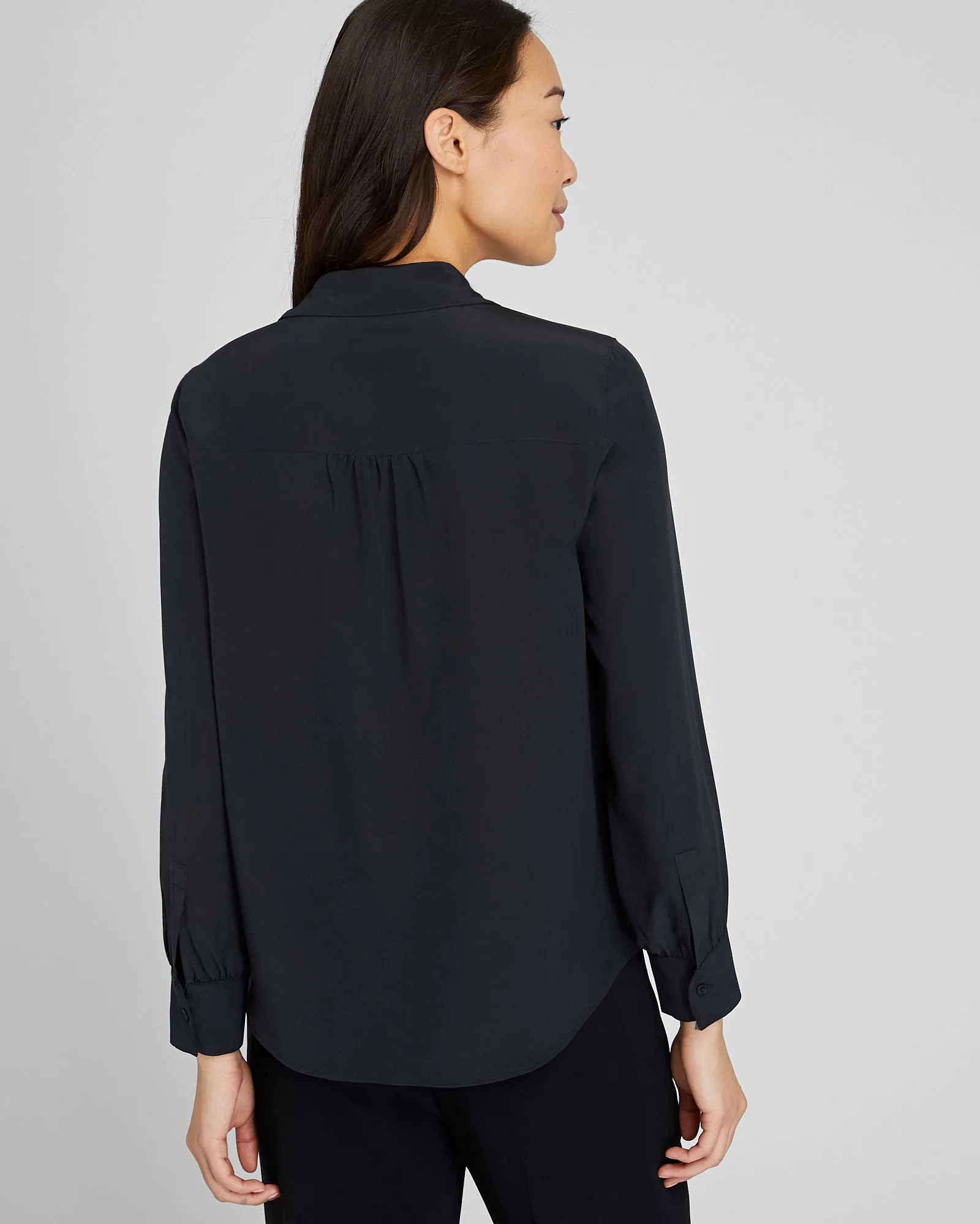 Shirred Shoulder Silk Shirt sold by Club Monaco product image thumbnail 2