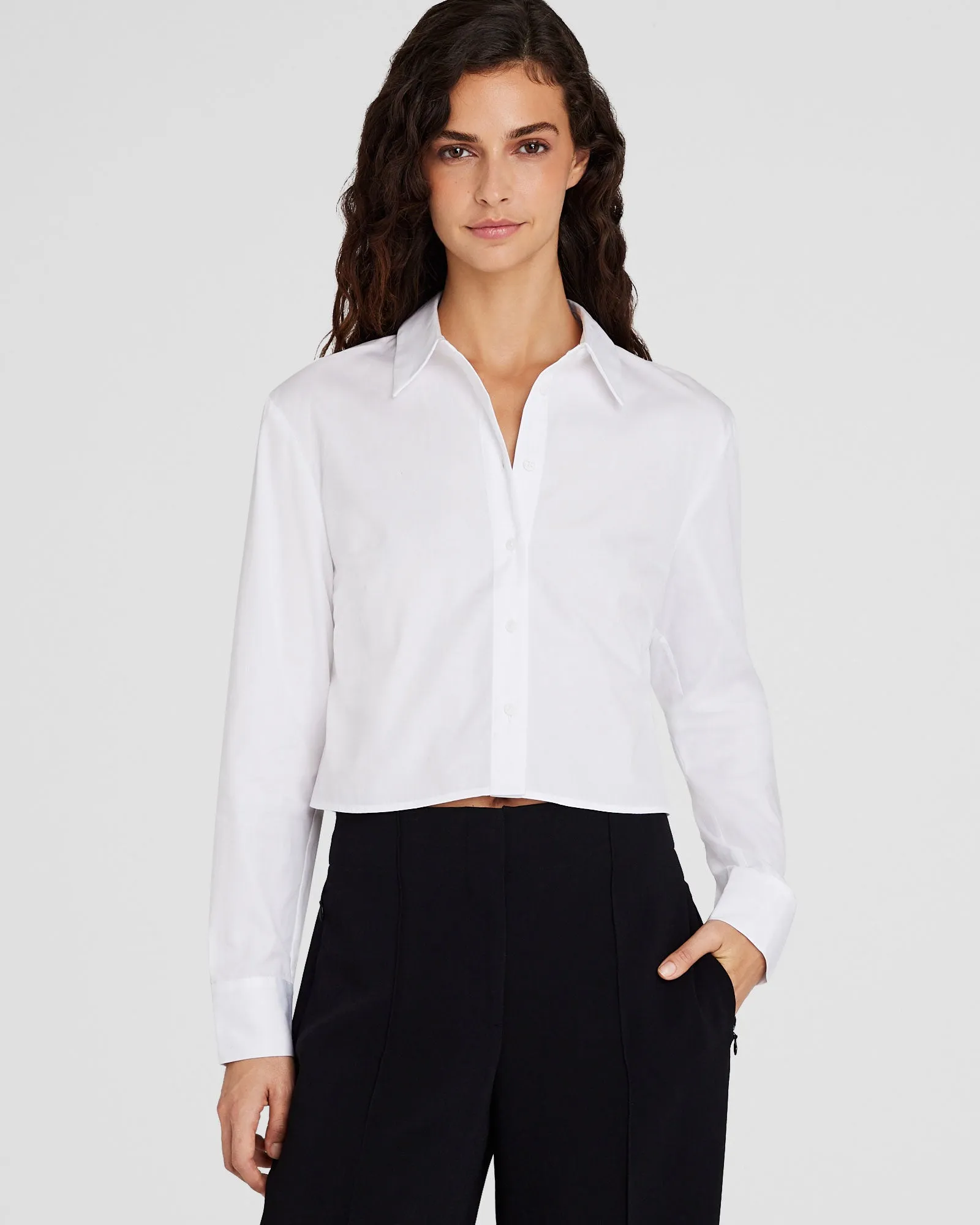 Cropped Button-Down Shirt sold by Club Monaco
