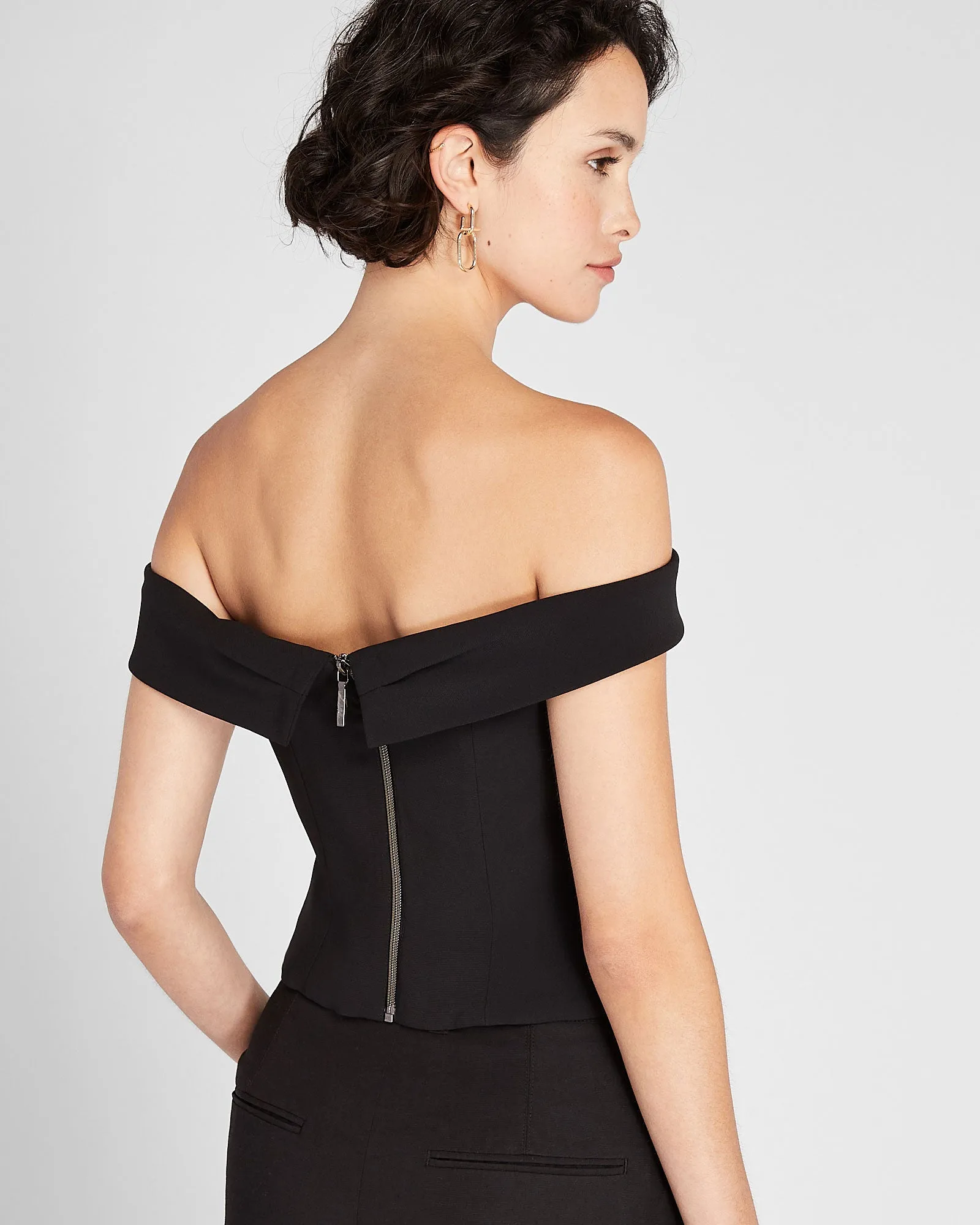 Off-The-Shoulder Draped Top sold by Club Monaco product image thumbnail 2