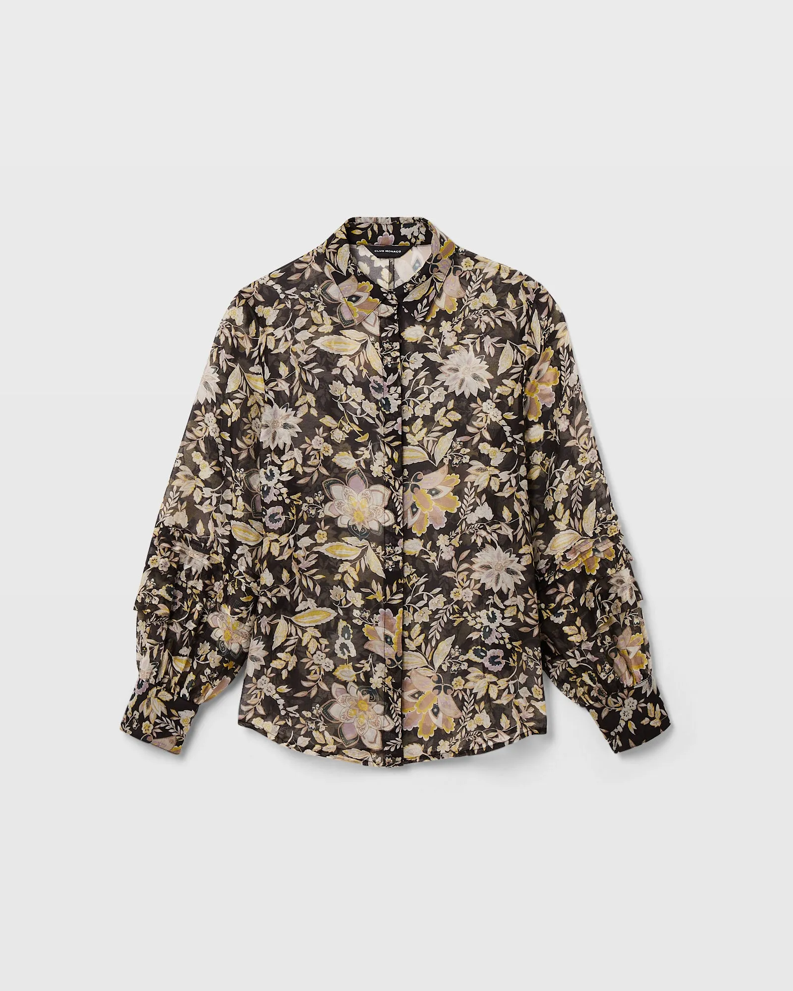 Pintuck Balloon Sleeve Shirt sold by Club Monaco product image thumbnail 5