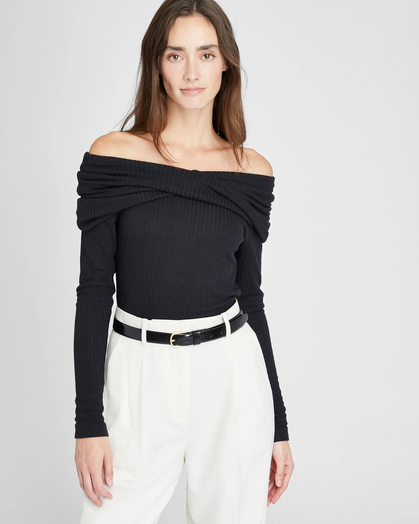 Off-The-Shoulder Knit Top sold by Club Monaco