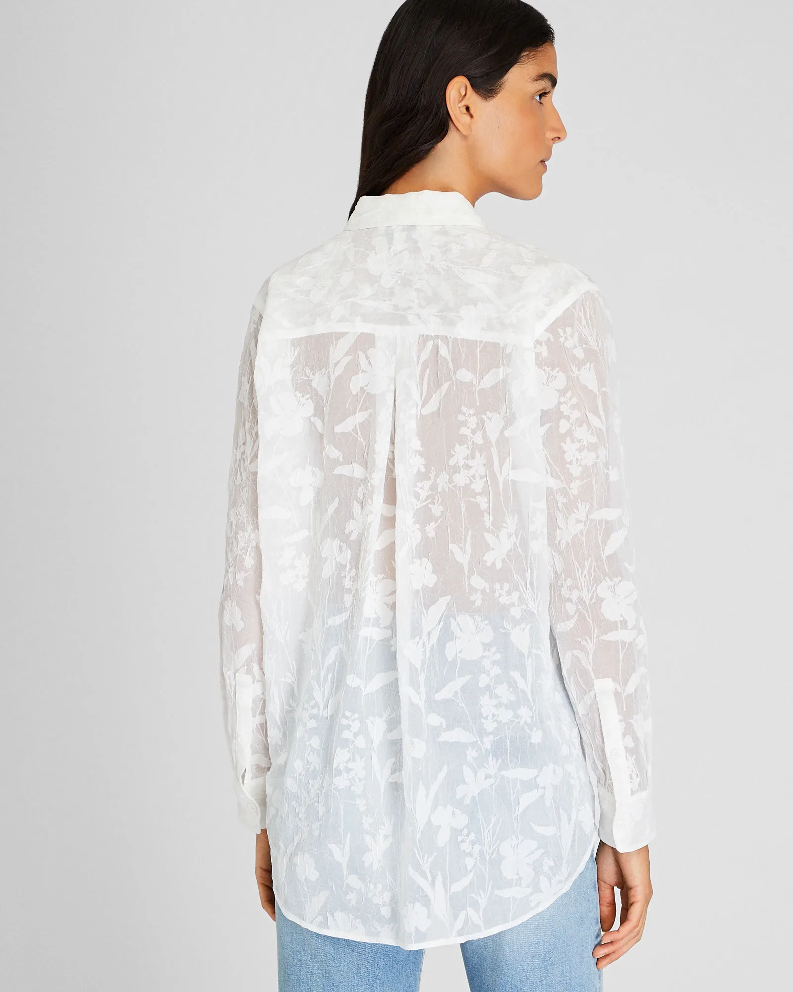 Sheer Floral Button-Down Shirt sold by Club Monaco product image thumbnail 3