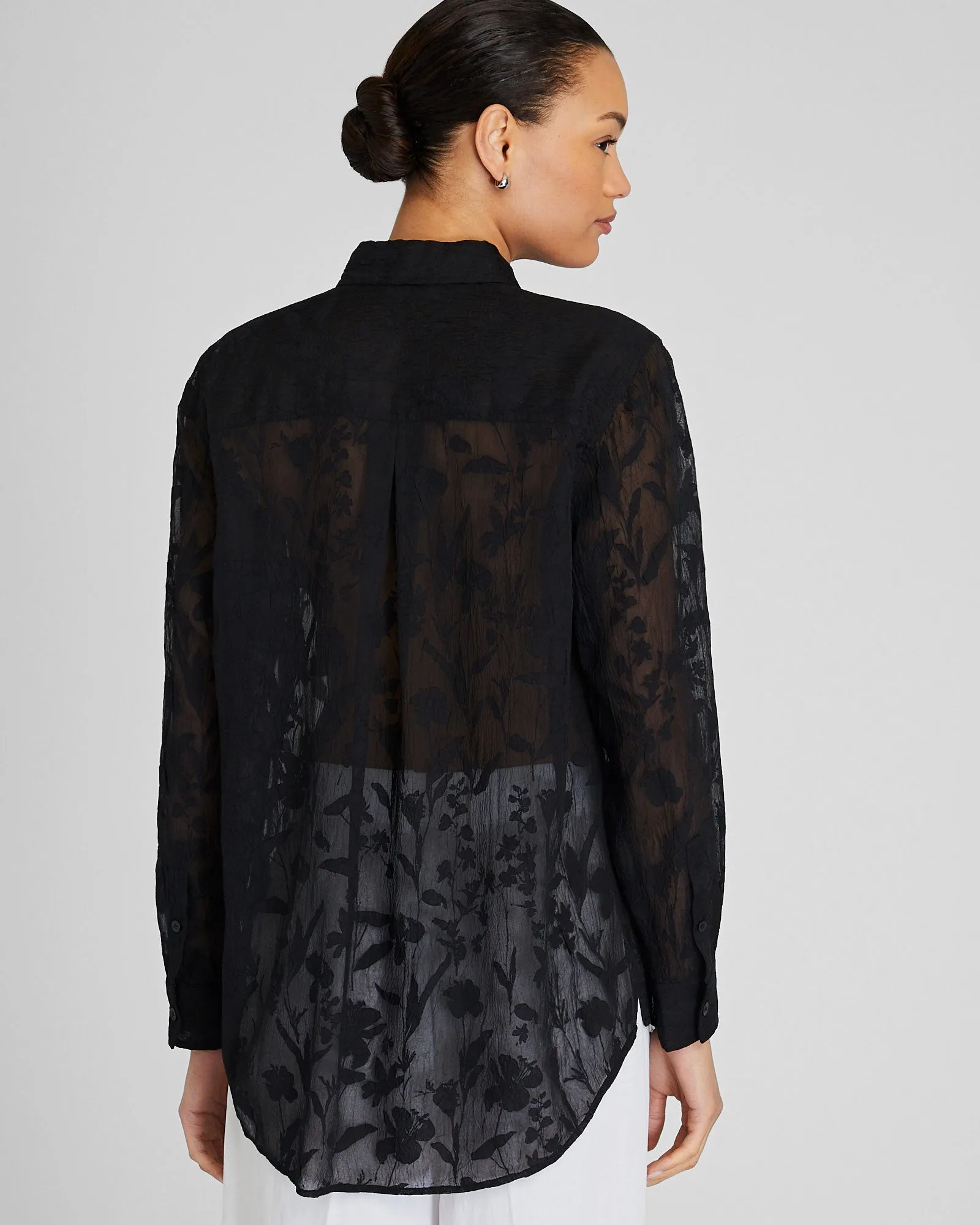 Sheer Floral Button-Down Shirt sold by Club Monaco product image thumbnail 3