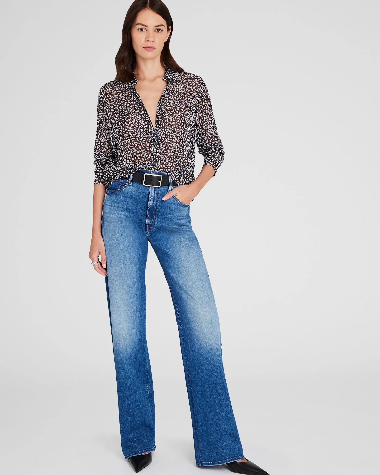 Sheer Leopard Print Shirt sold by Club Monaco product image thumbnail 2