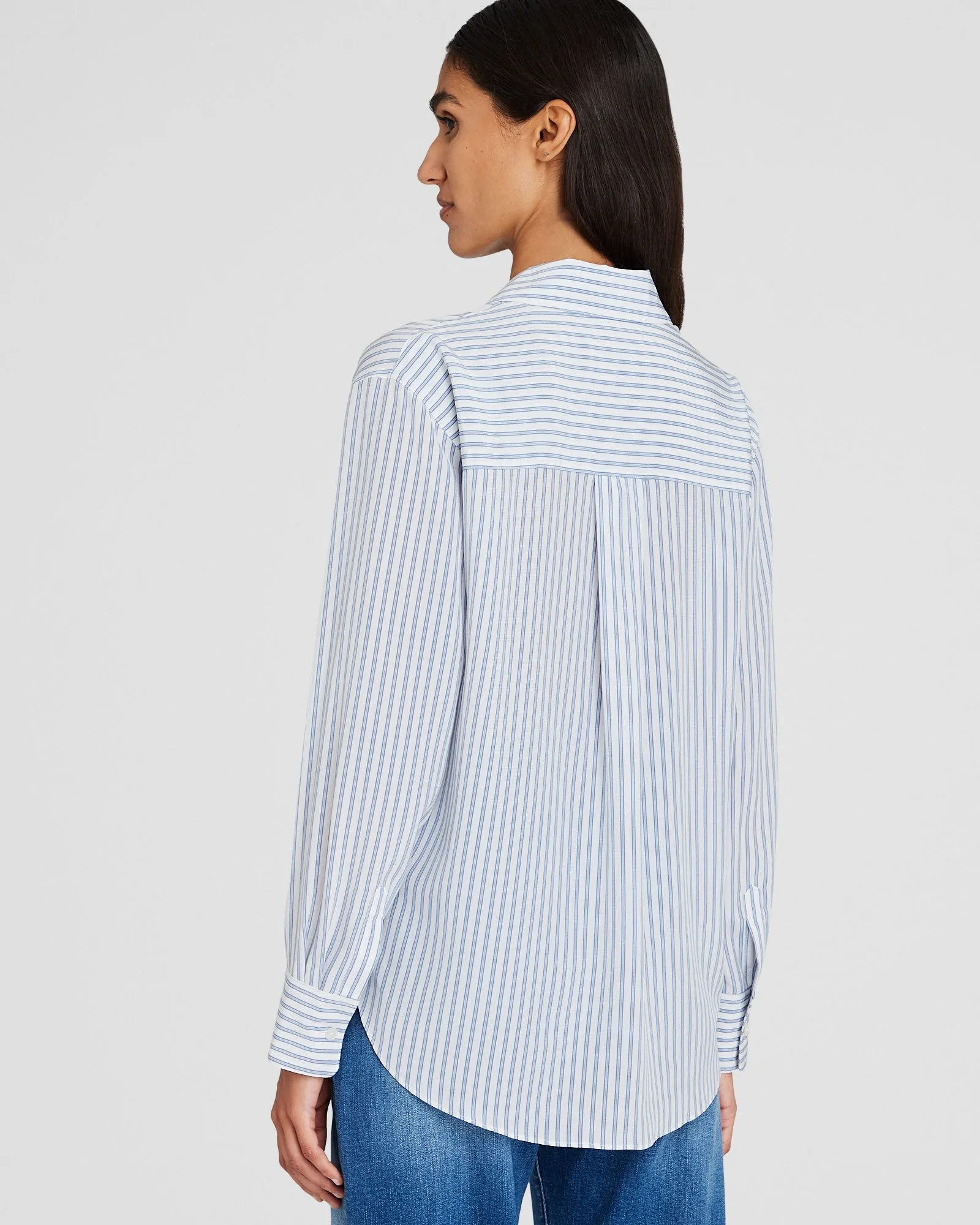 Striped Silk Utility Shirt sold by Club Monaco product image thumbnail 3