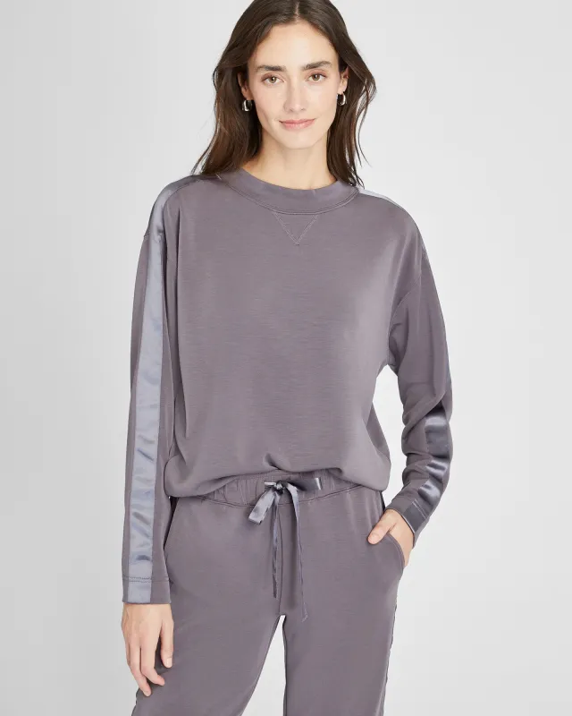 Satin Stripe Sweatshirt sold by Club Monaco