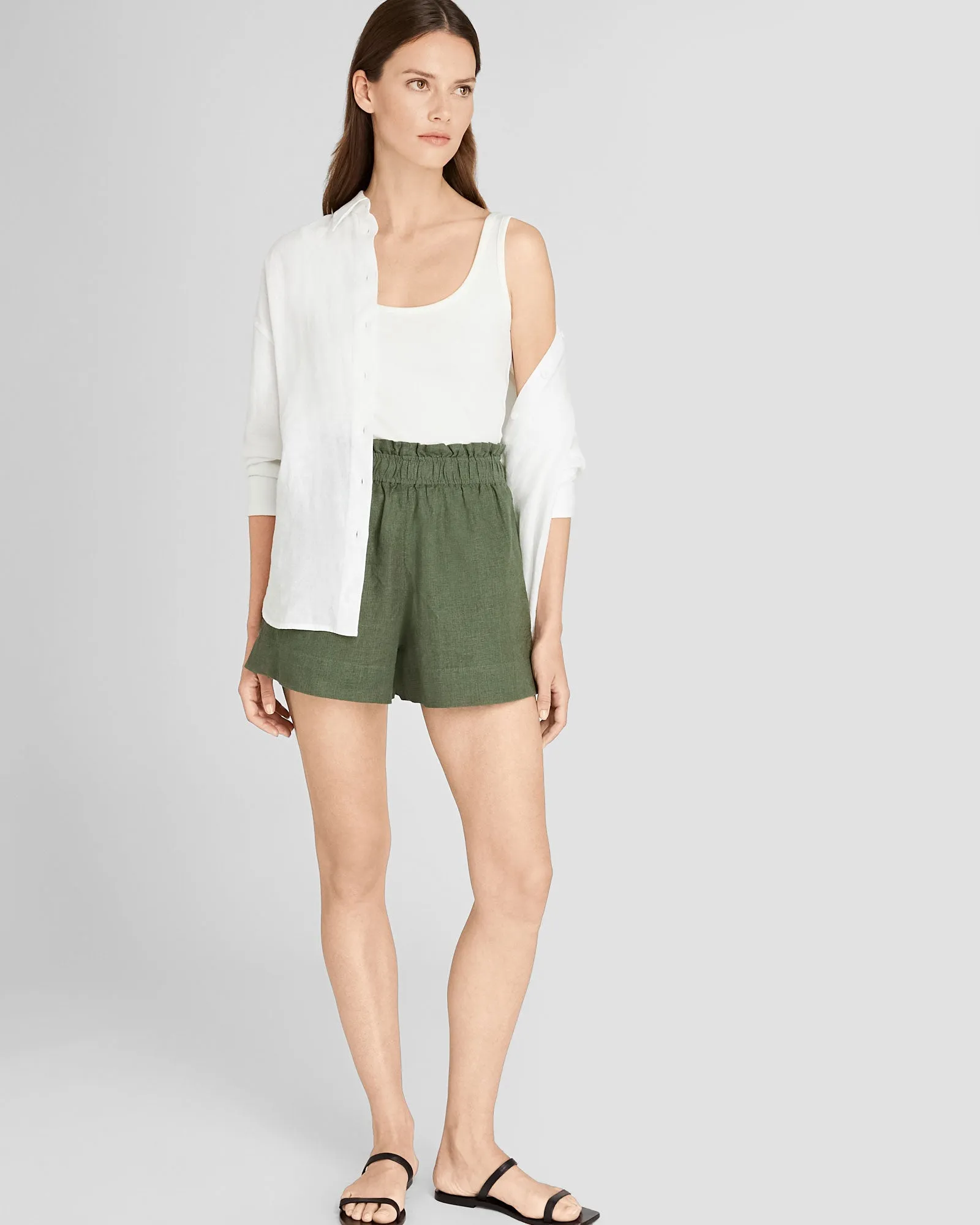 Linen Blend Pull-On Short sold by Club Monaco product image thumbnail 4
