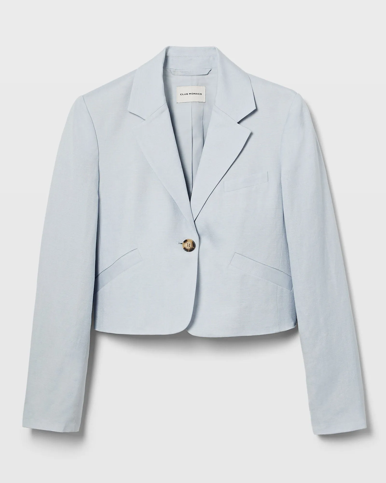 Cropped Linen Blend Blazer sold by Club Monaco product image thumbnail 5