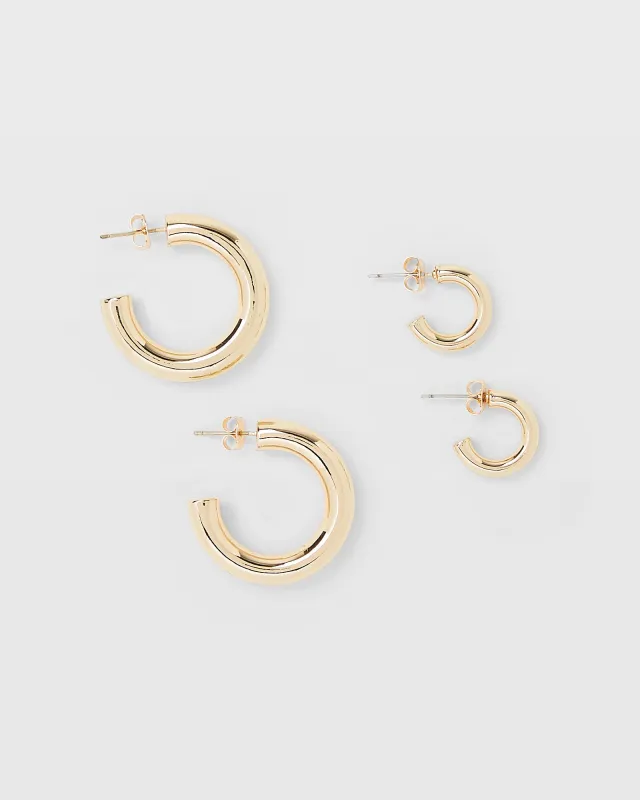 Chunky Hoop Earring Set sold by Club Monaco