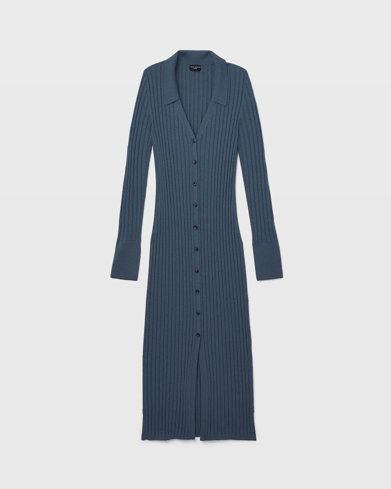 Ribbed Collared Cardigan Dress sold by Club Monaco product image thumbnail 5