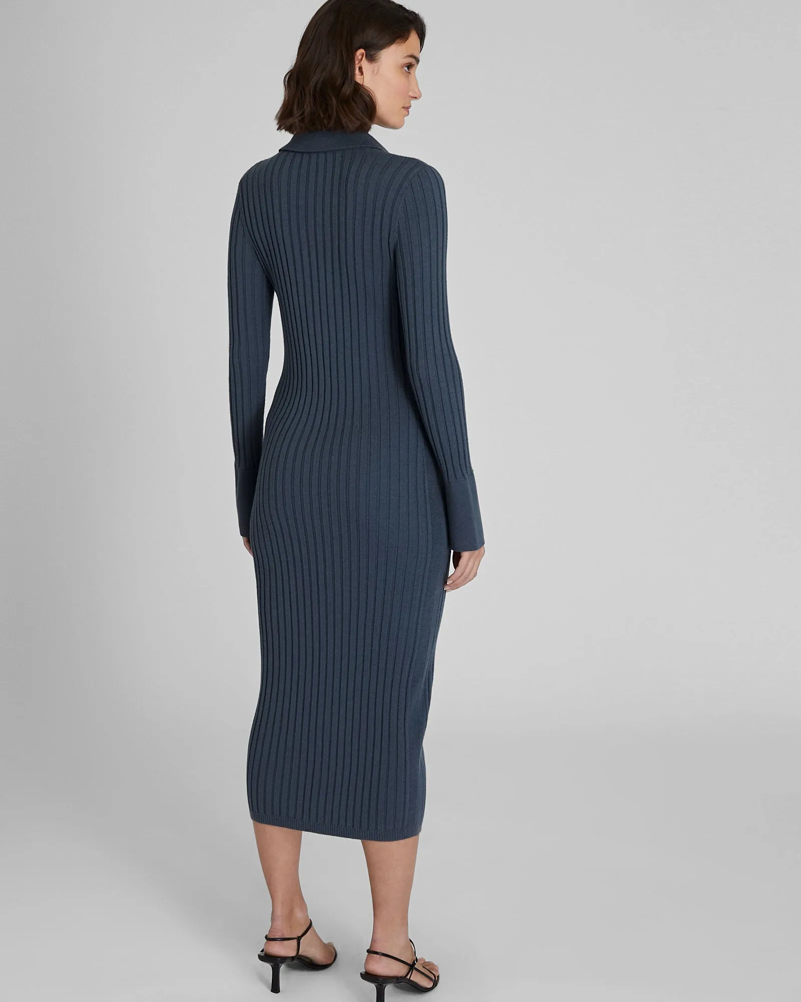 Ribbed Collared Cardigan Dress sold by Club Monaco product image thumbnail 2