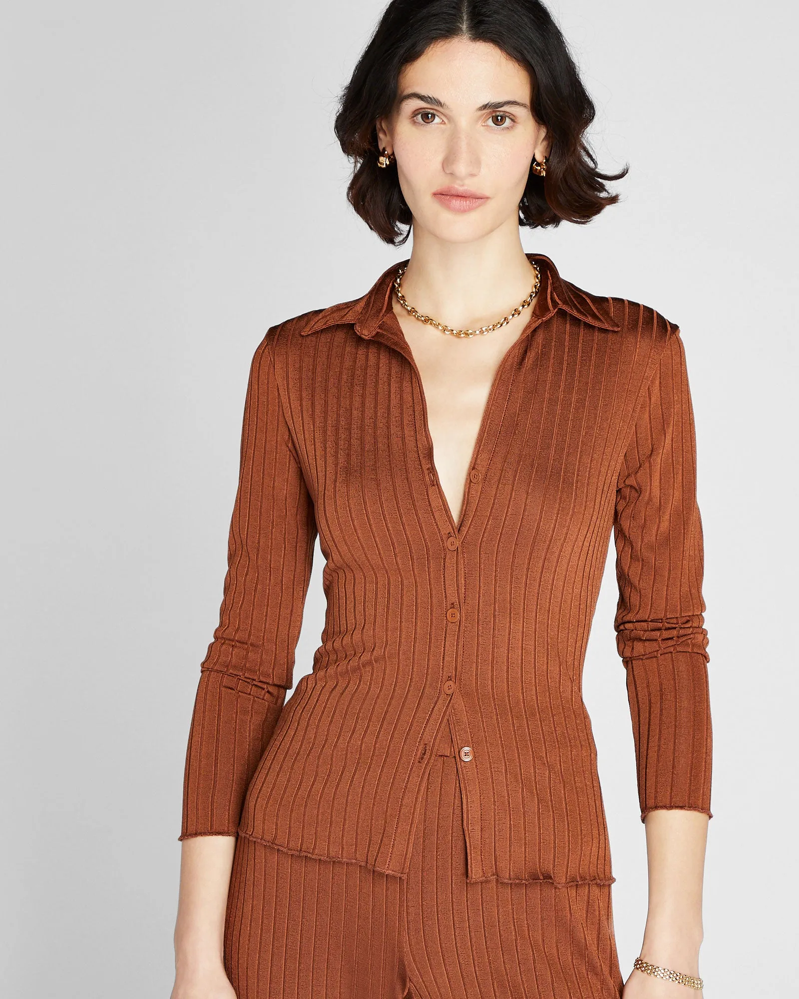 Long-Sleeve Ribbed Cardi sold by Club Monaco