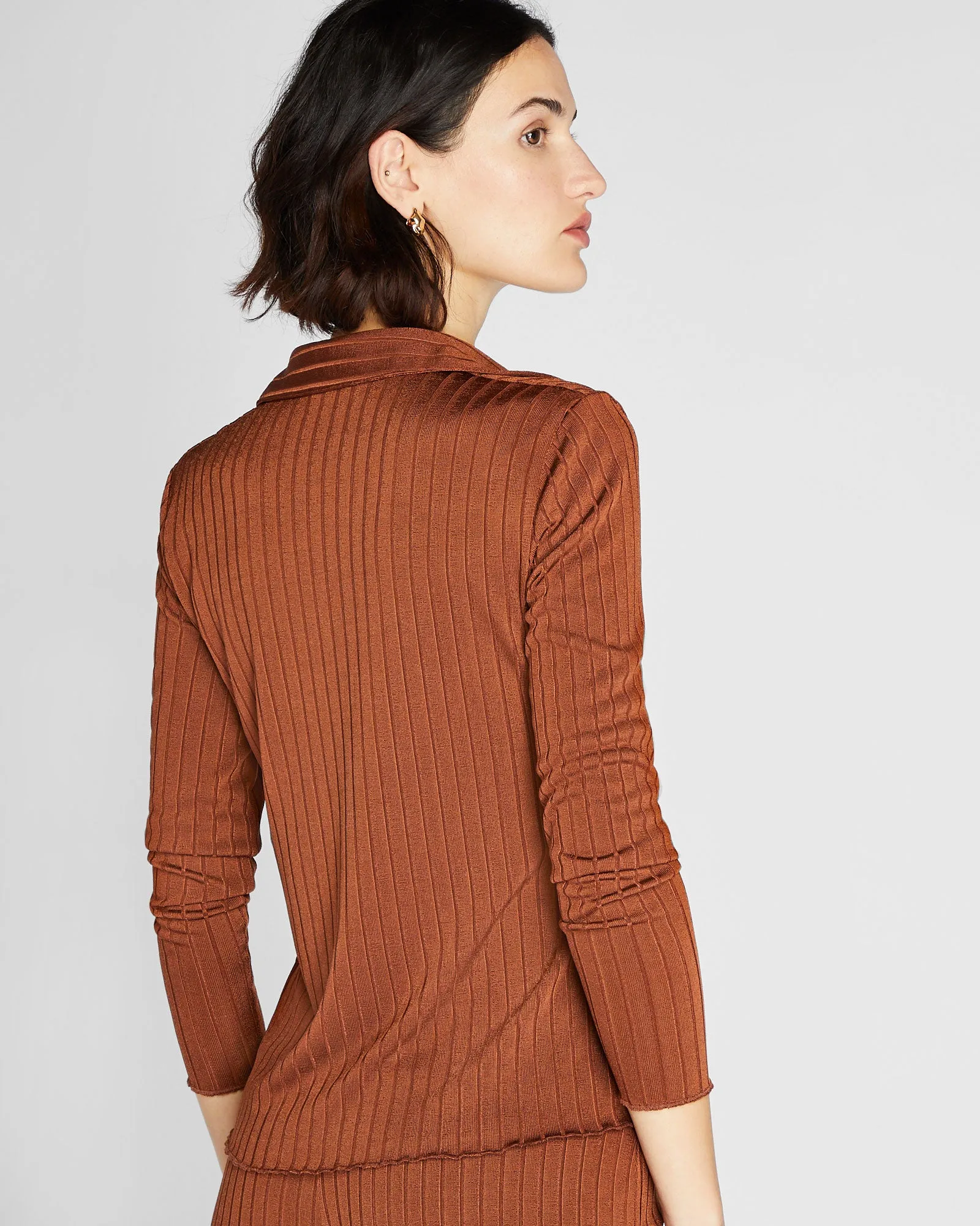 Long-Sleeve Ribbed Cardi sold by Club Monaco product image thumbnail 2